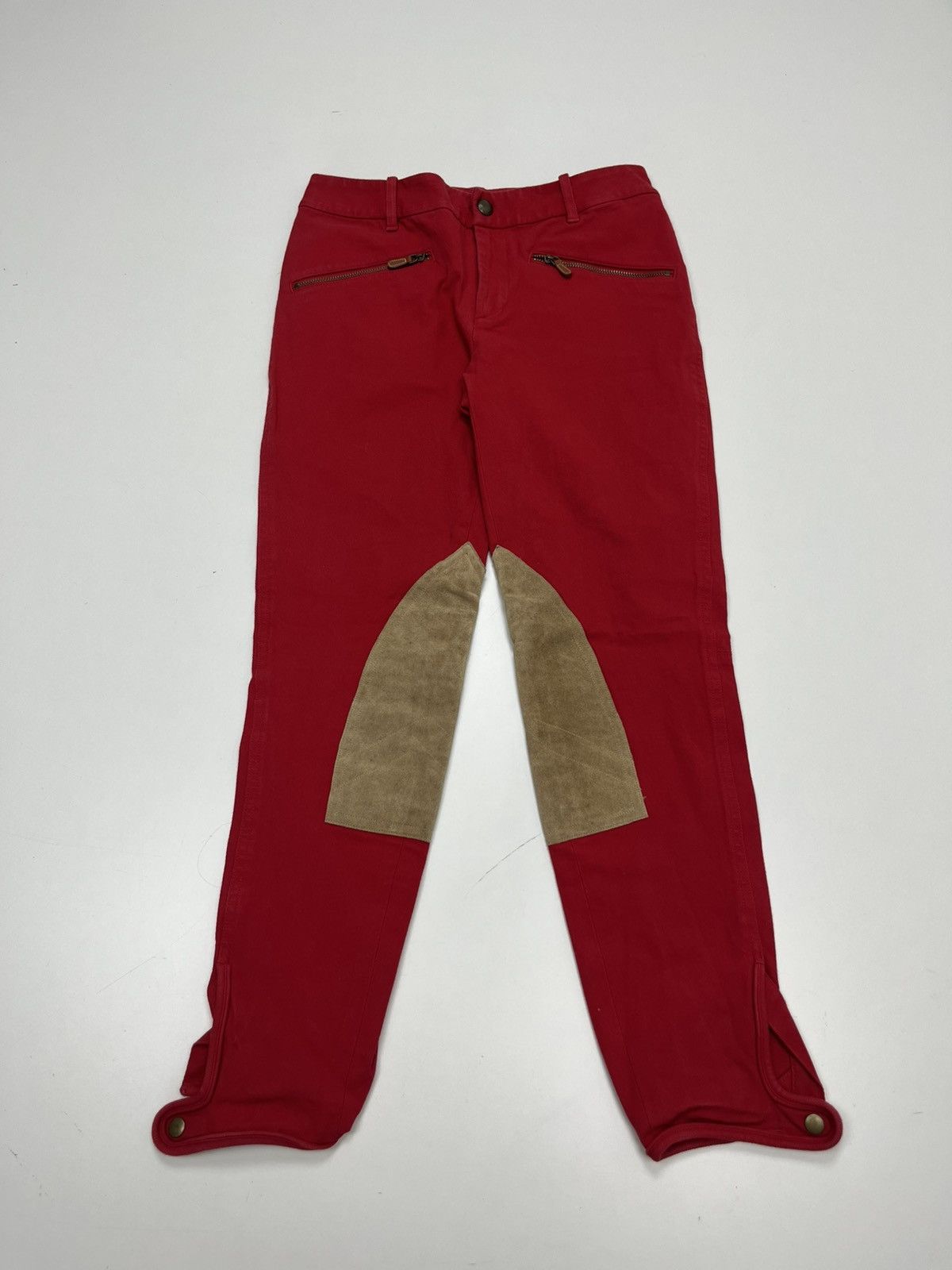 Ralph Lauren Ralph Lauren pants red vintage horse velvet rider Size 26" / US 2 / IT 38 - 1 Thumbnail