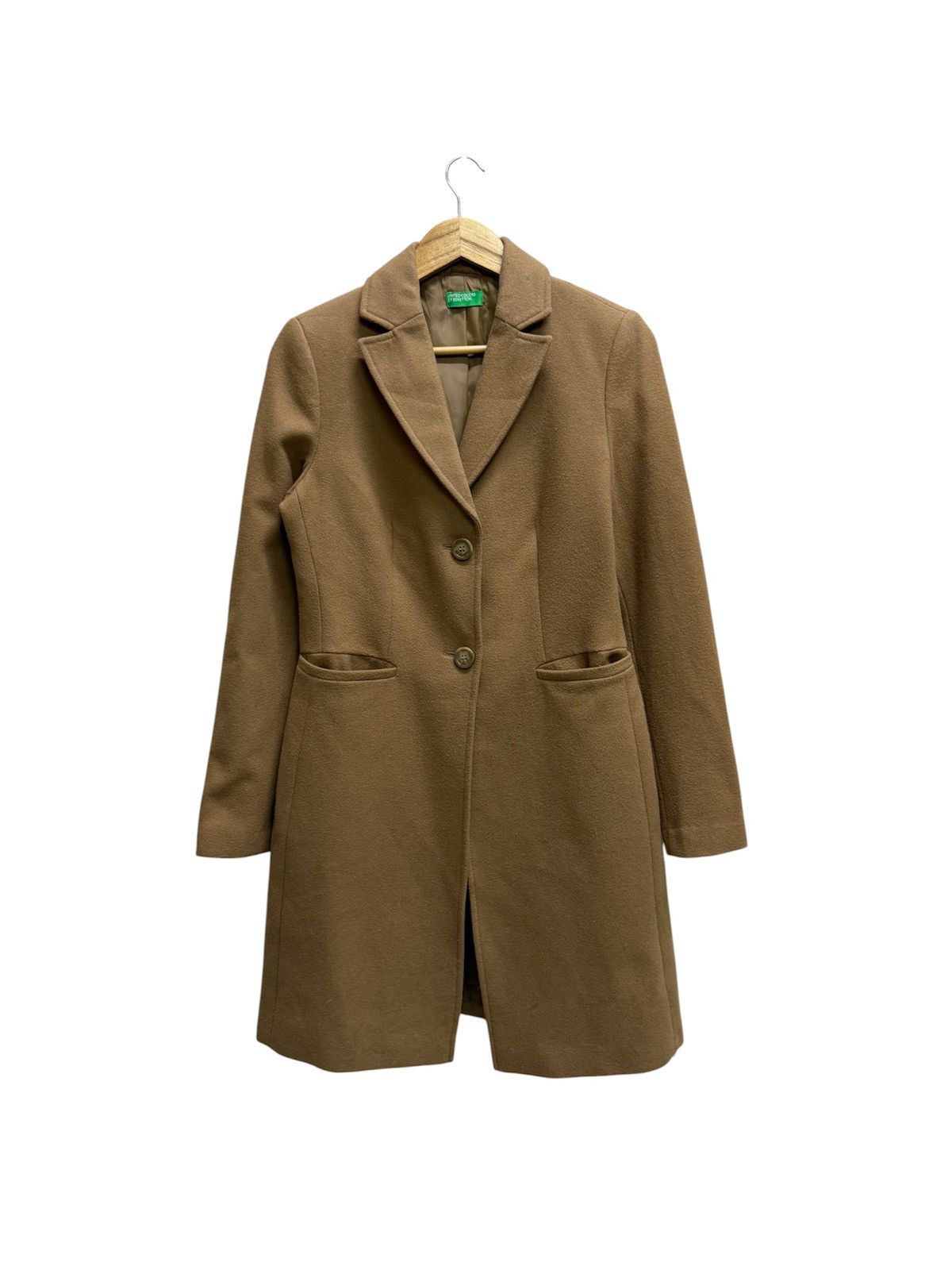 United Colors Of Benetton United Colors of Benetton Long Coat Wool Jacket Size US S / EU 44-46 / 1 - 1 Thumbnail