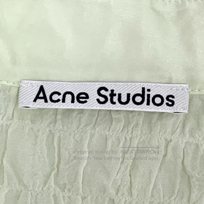 Acne Studios Acne Studios Light green pleated cotton collar single-brea Size XXS / US 00 / IT 34 - 5 Thumbnail