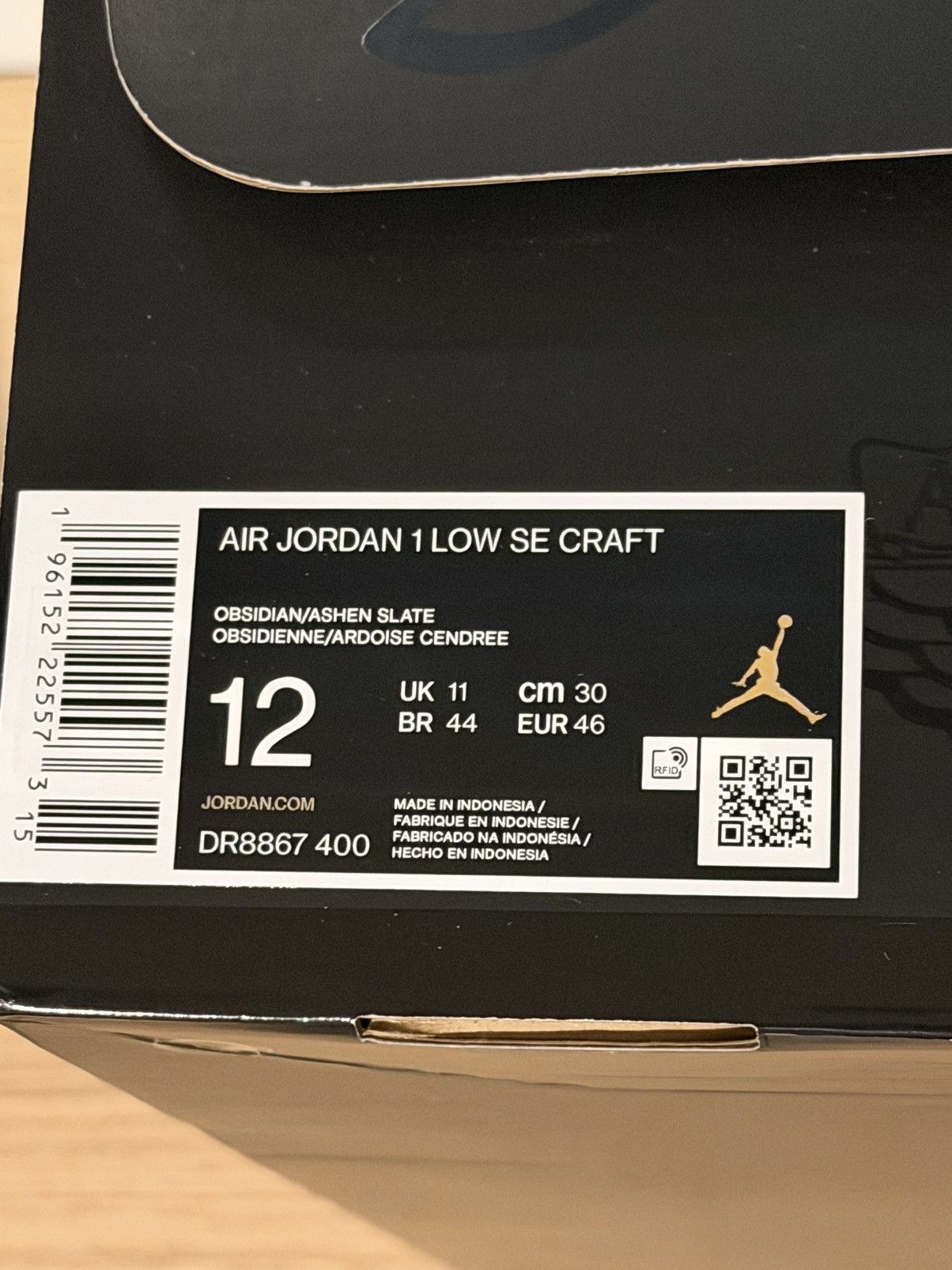 Jordan Brand Nike Air Jordan 1 Low SE Craft Inside Out Obsidian Size 12 Size US 12 / EU 45 - 9 Thumbnail