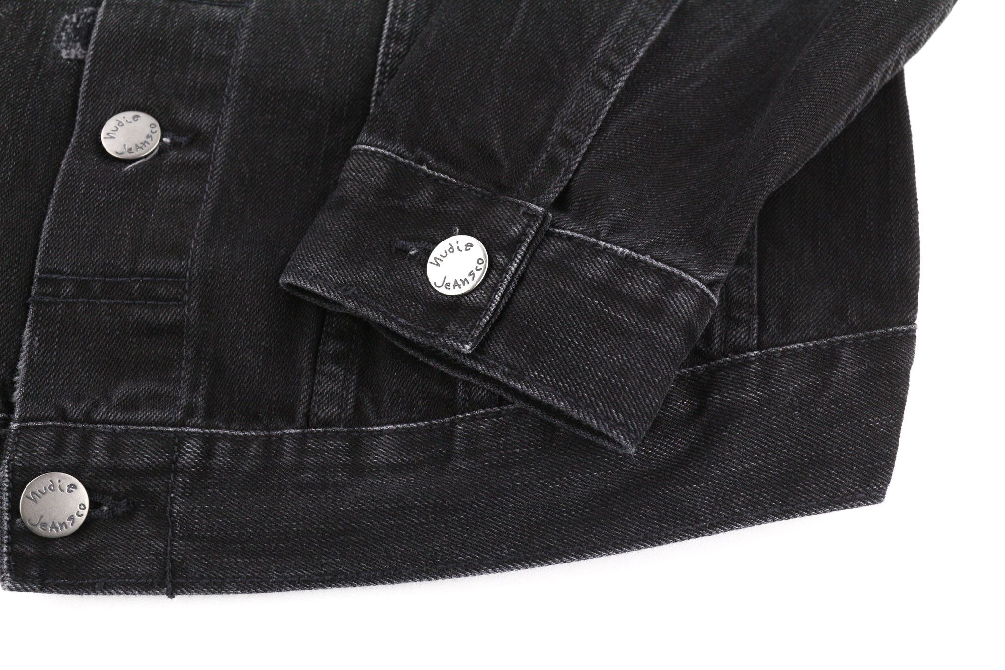 Nudie Jeans BILLY XS Black Lotus Organic Polo Washed Jacket 81964 Size US XS / EU 42 / 0 - 5 Thumbnail
