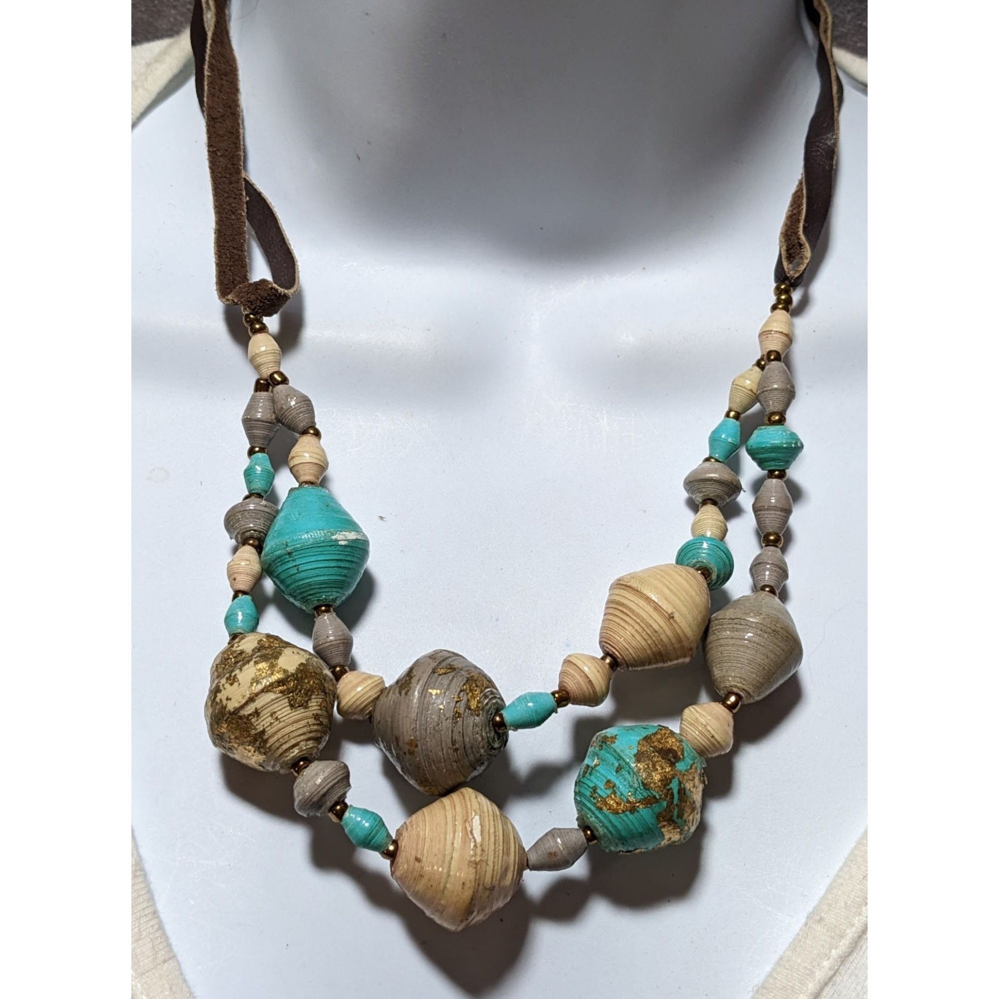 Other Bohemian Beaded Gold Flake Necklace Size ONE SIZE - 5 Thumbnail