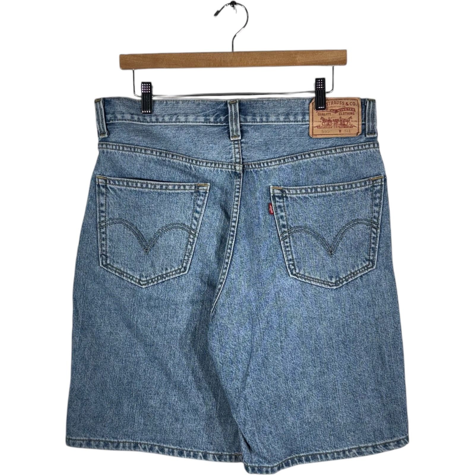 Levi's Vintage Levis 550 Relaxed Fit Denim Shorts 34 Size US 34 / EU 50 - 5 Thumbnail