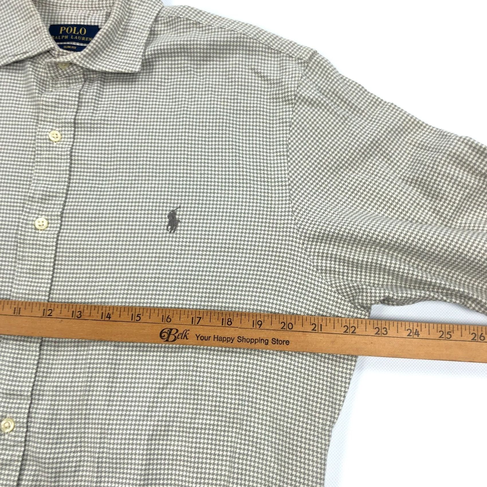 Ralph Lauren Ralph Lauren Shirt Mens Large Slim Fit Houndstooth Long Sleeve Button Size US L / EU 52-54 / 3 - 7 Thumbnail