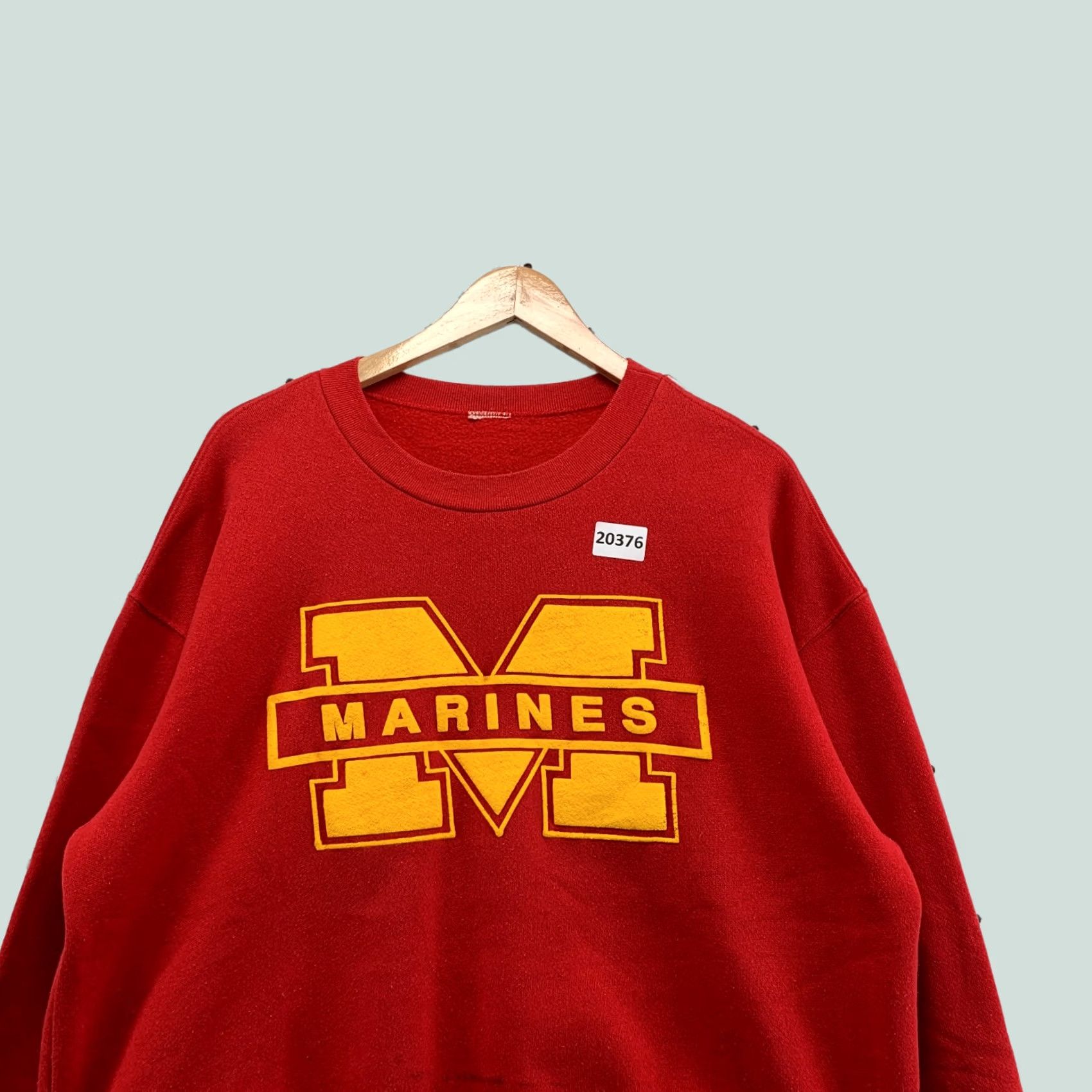 Vintage VINTAGE Majestic Marines Crewneck Sweatshirt Red Adult Large Pullover 25x28 Men Size US L / EU 52-54 / 3 - 1 Thumbnail