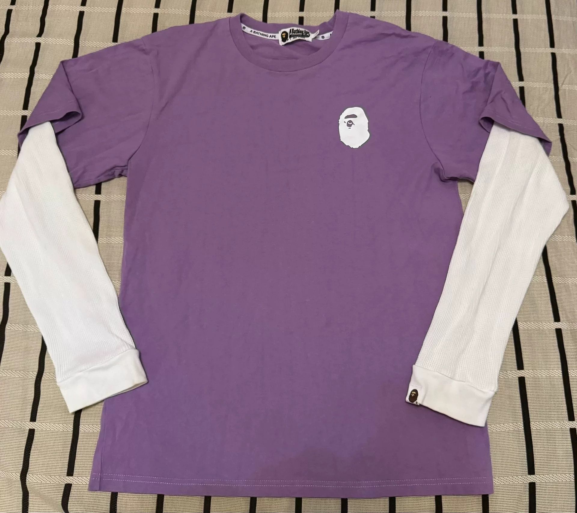 Bape Bape Ape Head Purple T-Shirt L Men Size US L / EU 52-54 / 3 - 1 Thumbnail