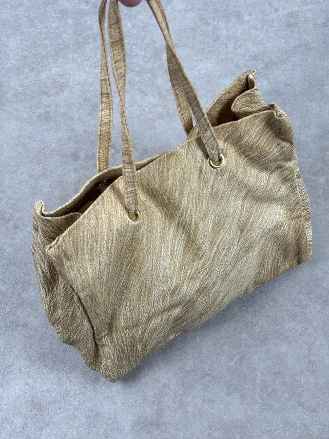 Roberto Cavalli Roberto Cavalli Gold Textured Tote Bag Size ONE SIZE - 11 Thumbnail