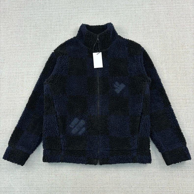 Louis Vuitton Louis Vuitton SS22 Checker Lambswool Zip Collar Jacket Size US XL / EU 56 / 4 - 1 Thumbnail