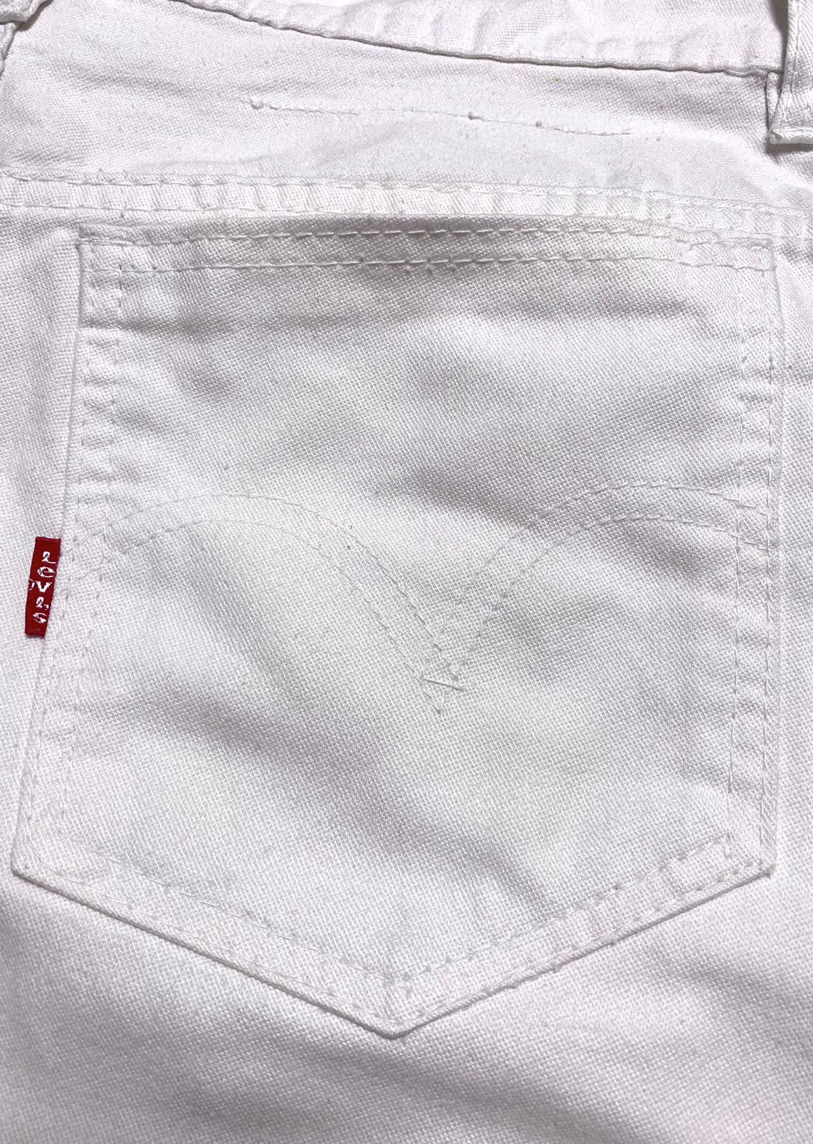 Levi's Vintage Clothing Deadstock Archival 50’s-60’s Levis White Fringed Jeans Denim Size 28" / US 6 / IT 42 - 23 Thumbnail