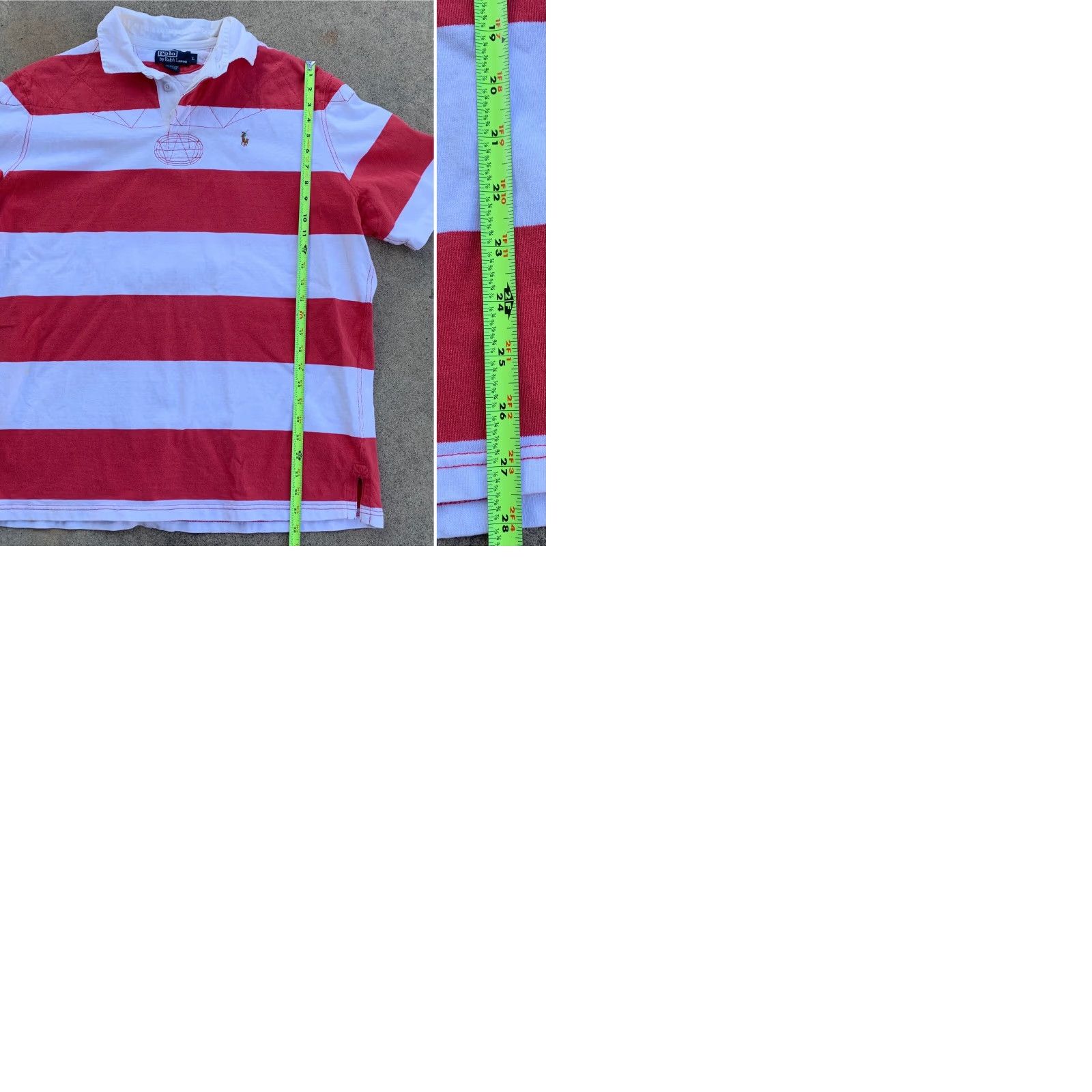 Vintage **Polo by Ralph Lauren L Size Bold Striped Short Sleeve Rugby Shirt** User: **Ralph Lauren L Size Bold Striped Short Sleeve Rugby Polo** Size US L / EU 52-54 / 3 - 9 Thumbnail