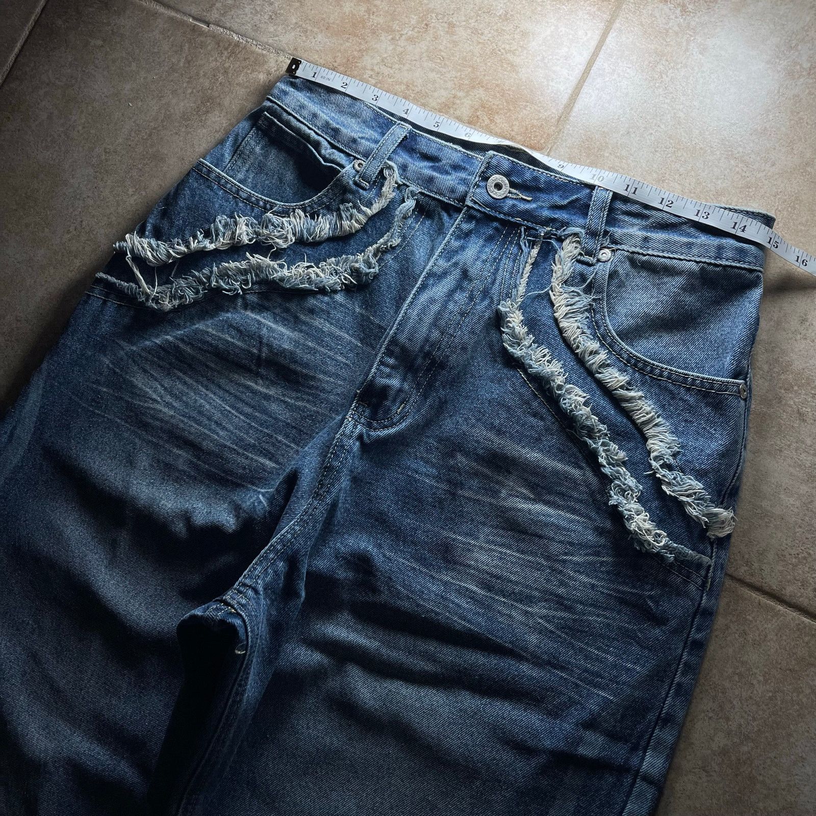 Other Japanese Archive Vintage Printed Blue Denim Baggy Jeans Size US 29 - 10 Thumbnail
