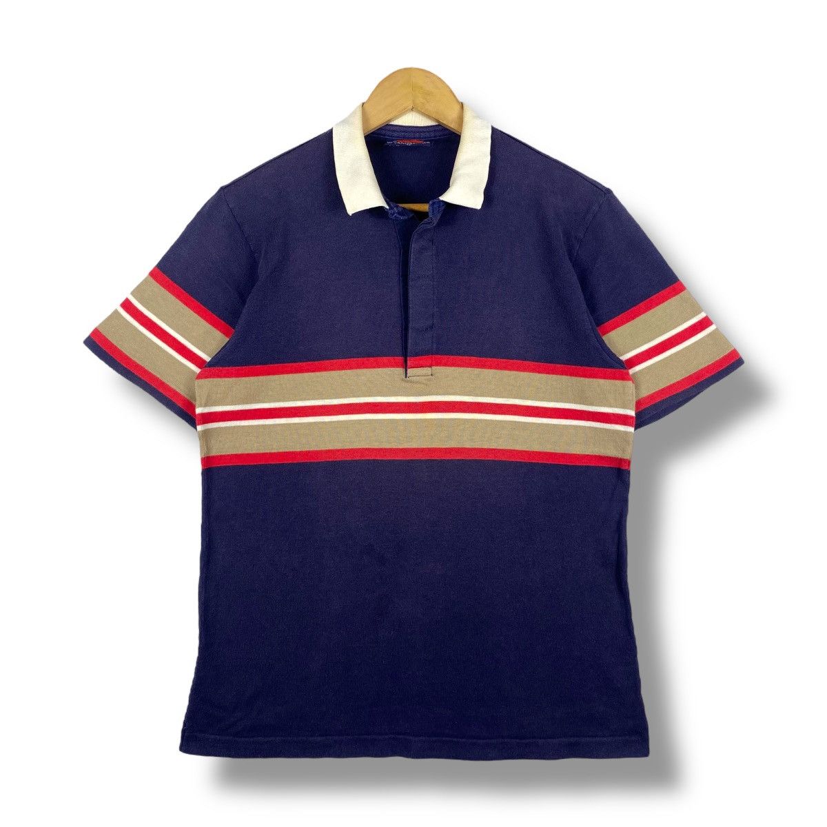 Canterbury of New Zealand × Vintage Vintage 80's CANTERBURY Of NEW ZEALAND Striped Polo Rugby Size US S / EU 44-46 / 1 - 1 Thumbnail