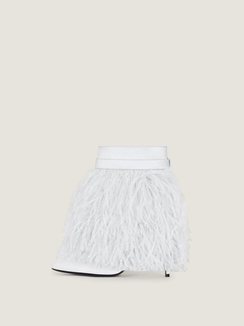 Givenchy o1w1db10326 Shark Lock Stiletto Ankle Boots in White Size US 11 / IT 41 - 2 Thumbnail