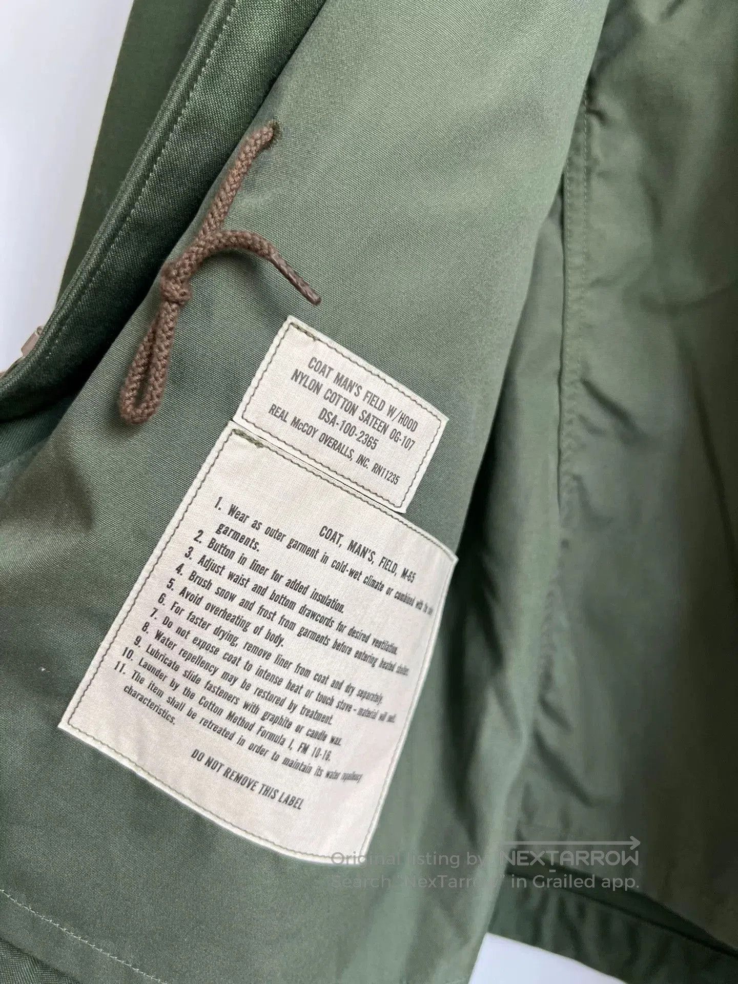 The Real McCoy's The Real McCoy's 初代 M65 Military Jacket. Size US L / EU 52-54 / 3 - 6 Thumbnail