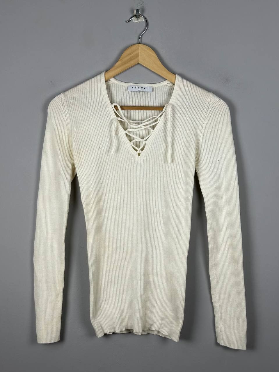 Sandro SANDRO Paris Slim Long Sleeve T Shirt Luxury Size US S / EU 44-46 / 1 - 1 Thumbnail