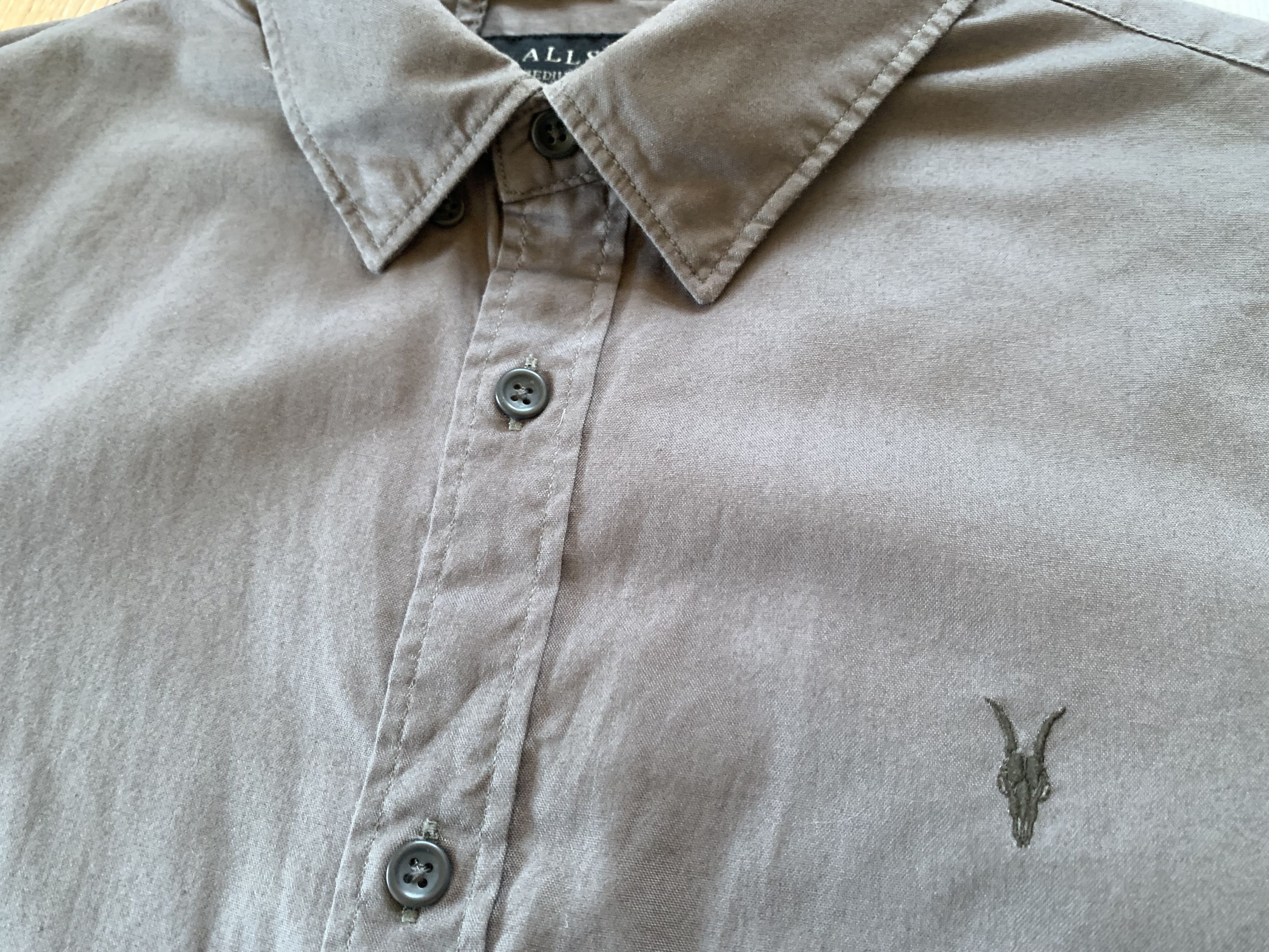 Allsaints Allsaints Redondo Men's Cotton Long Sleeve Shirt Size US M / EU 48-50 / 2 - 5 Thumbnail
