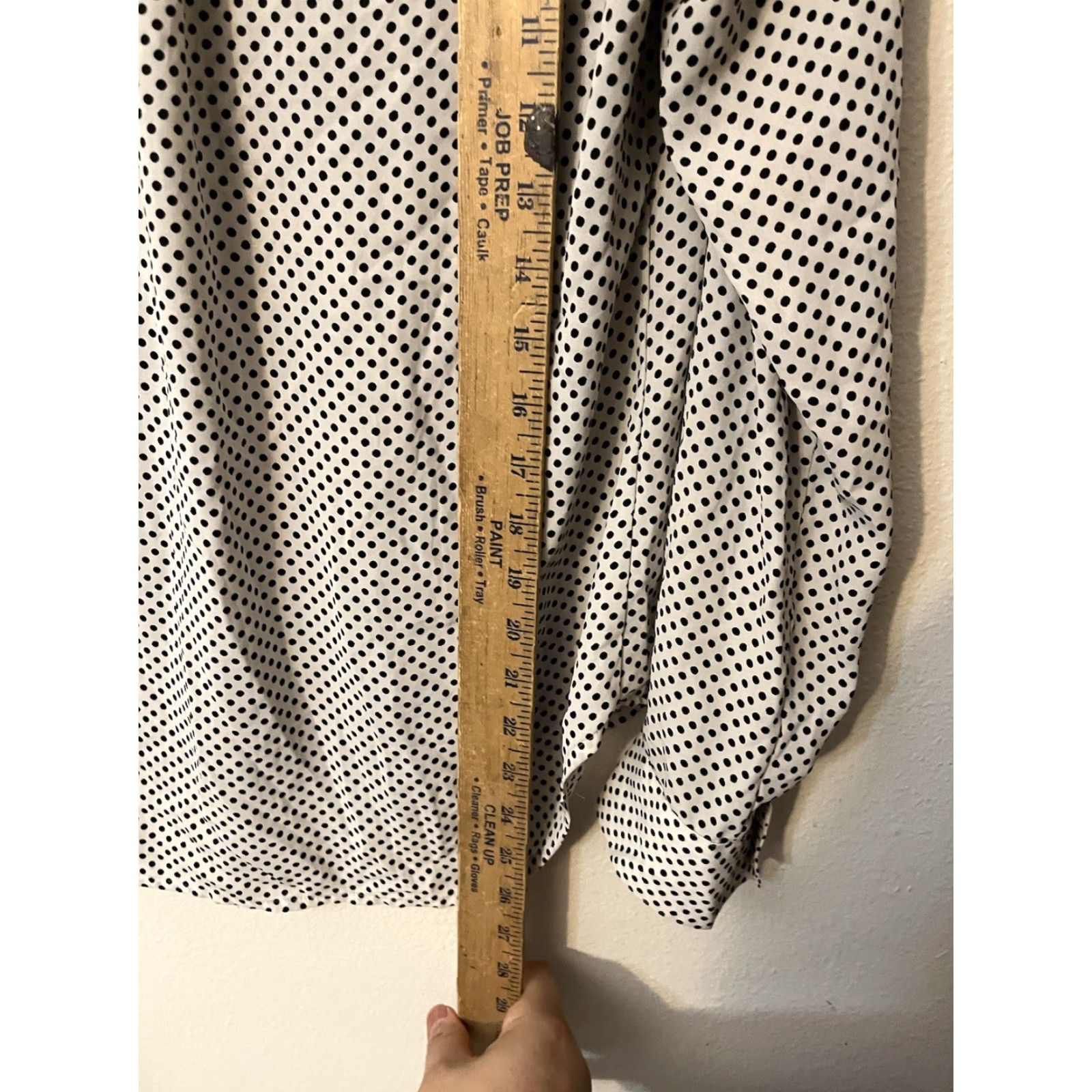 Express Express Blouse Women's White Black Polka Dot Long Sleeve 1/4 Zip Shirt Size S Size S / US 4 / IT 40 - 4 Thumbnail