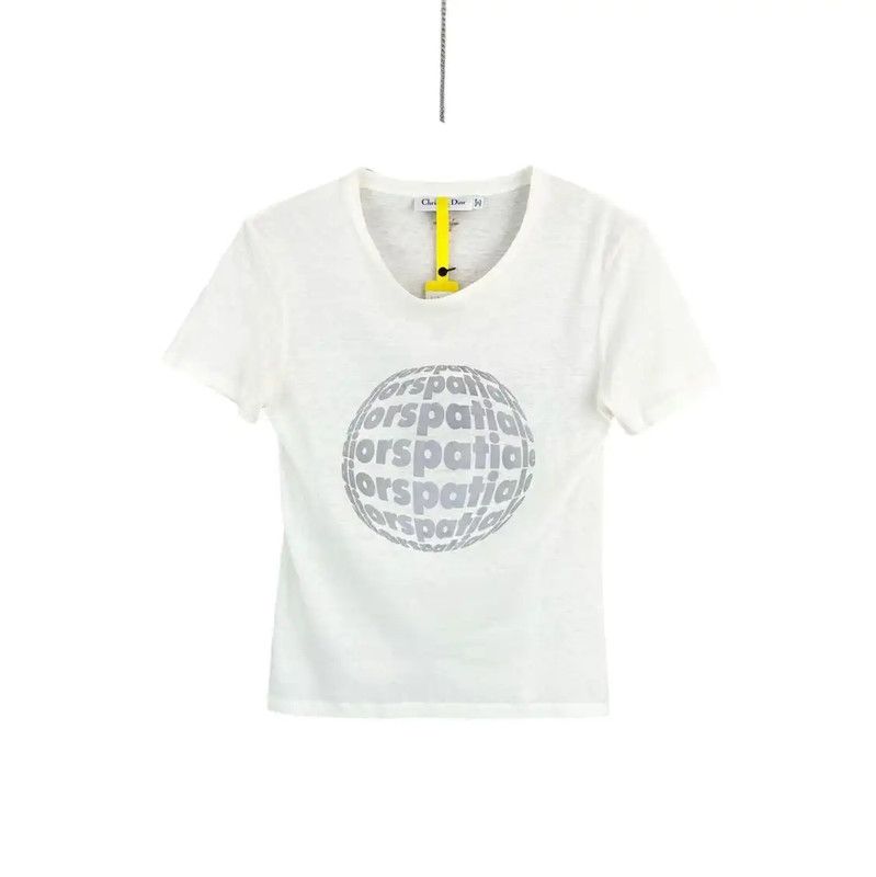 Dior Dior White Cotton XS Women's T-Shirt 0089 Size XS / US 0-2 / IT 36-38 - 1 Thumbnail