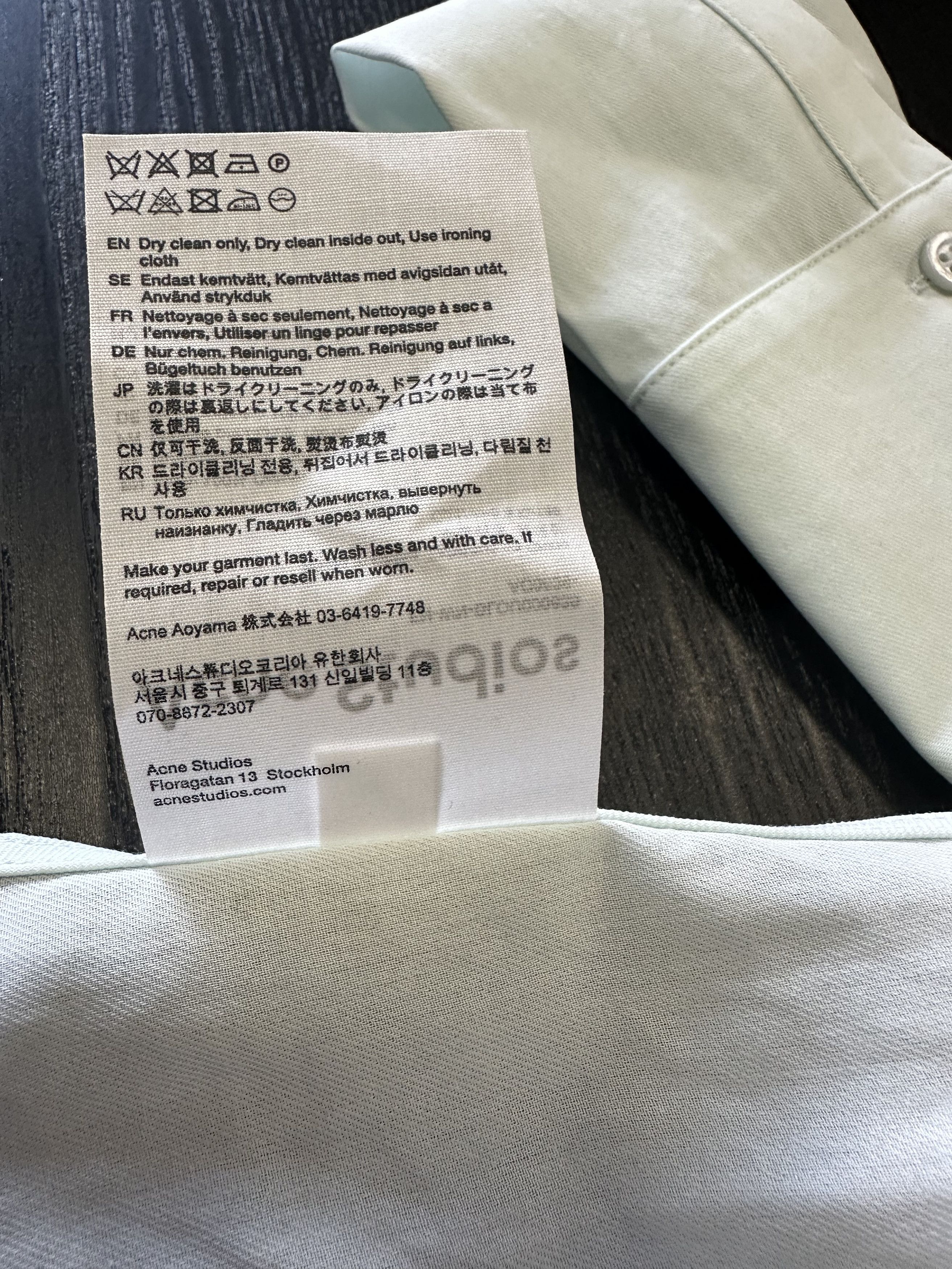 Acne Studios ACNE STUDIOS BUTTONED SHIRT MINT Size S / US 4 / IT 40 - 4 Thumbnail