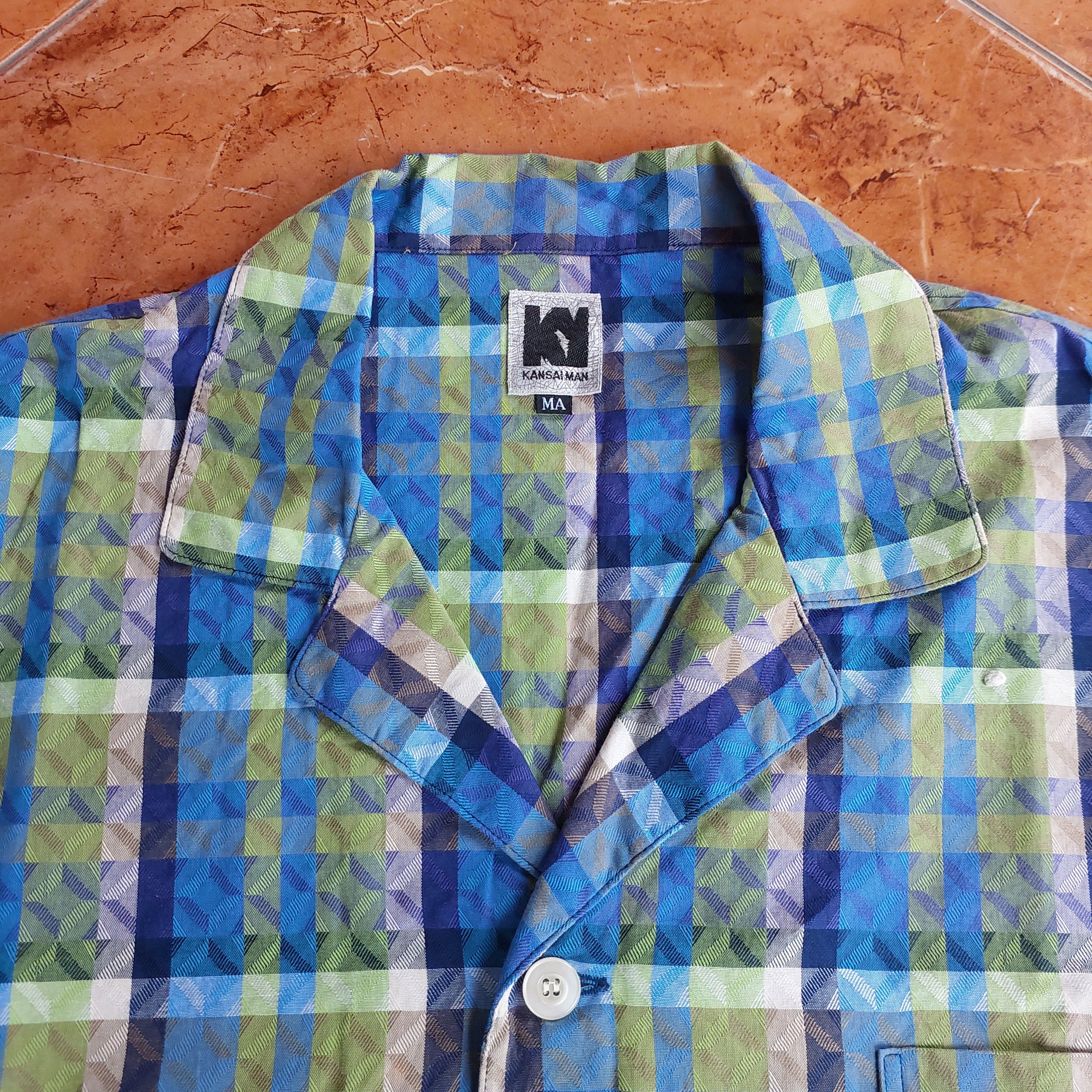 Kansai Yamamoto Kansai Man yamamoto night gown diamond pattern shirt Size US M / EU 48-50 / 2 - 3 Thumbnail