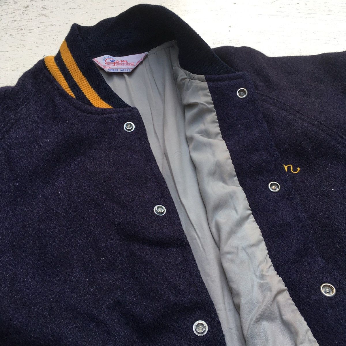 Vintage Vintage Michigan Wool Varsity Jacket Gem Sportswear Size US L / EU 52-54 / 3 - 22 Thumbnail