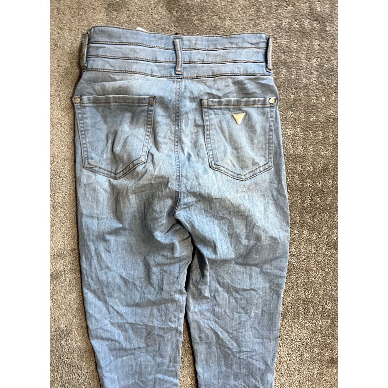 Guess VINTAGE GUESS Women's Skinny Jeans Size 26 High-Waist Denim Stretch Dark Blue Fall Winter Size 26" / US 2 / IT 38 - 4 Thumbnail