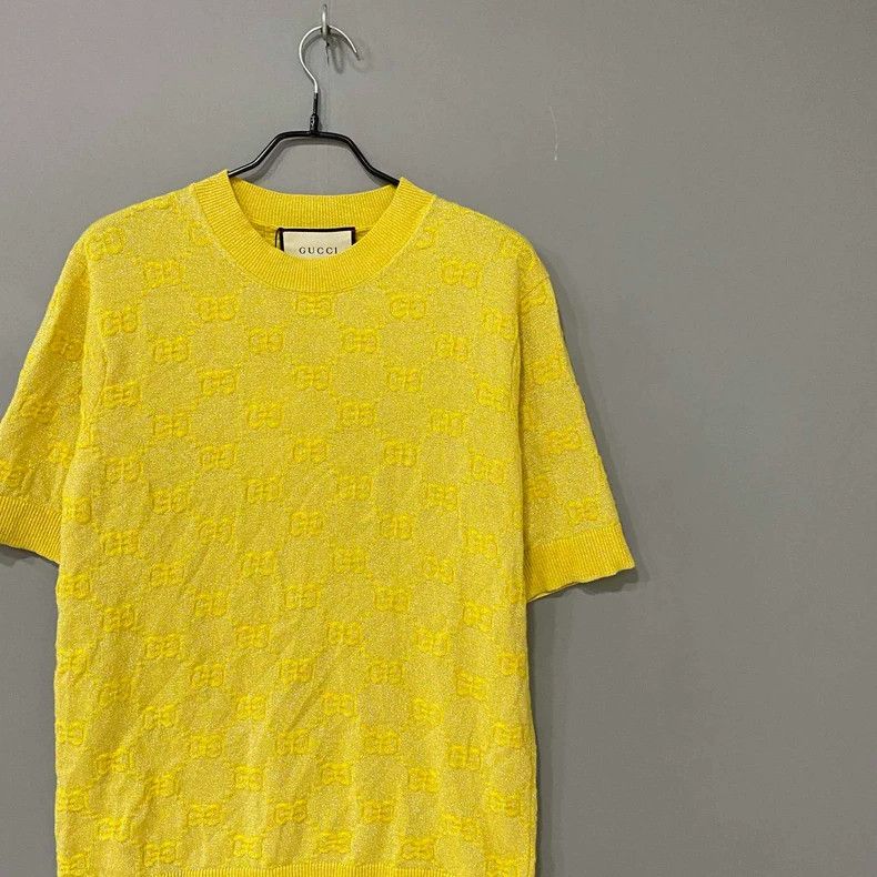 Gucci Gucci Gold thread full print old flower short sleeves Size US M / EU 48-50 / 2 - 2 Thumbnail