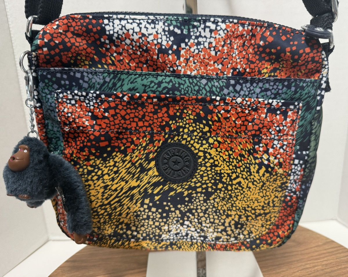 Other Kipling Crossbody Multicolor Splatter w Monkey Keychain NWOT Size ONE SIZE - 1 Thumbnail