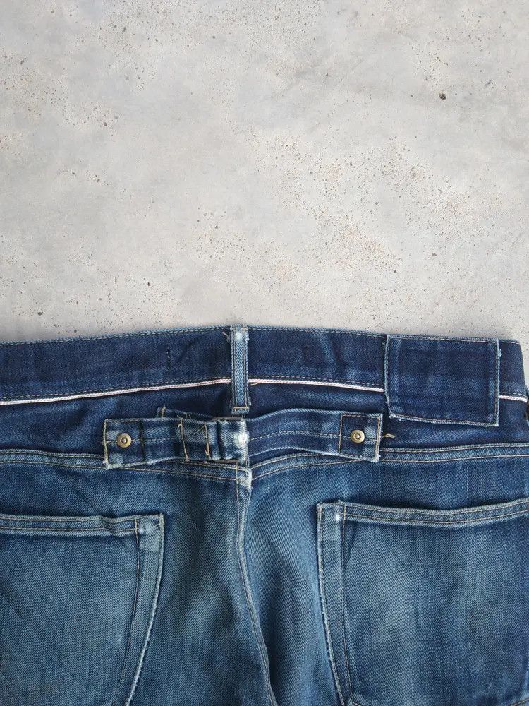Japanese Brand Vintage Redline Half Selvedge Distresses Jeans 31x32 Size US 31 - 6 Thumbnail
