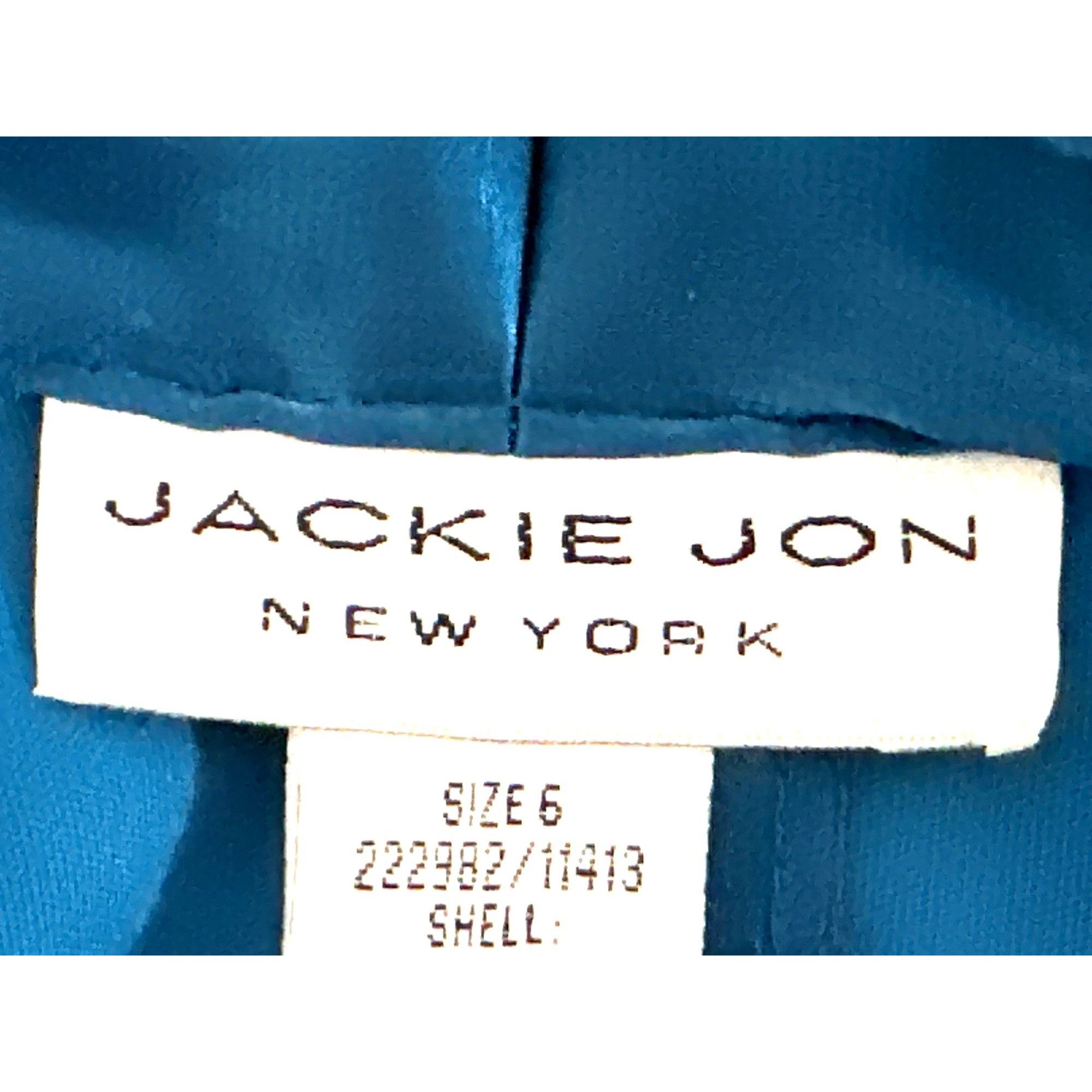 Other Jackie Jon New York Size 6 Teal Satin Wrap Tie Waist Top Bac Size M / US 6-8 / IT 42-44 - 6 Thumbnail
