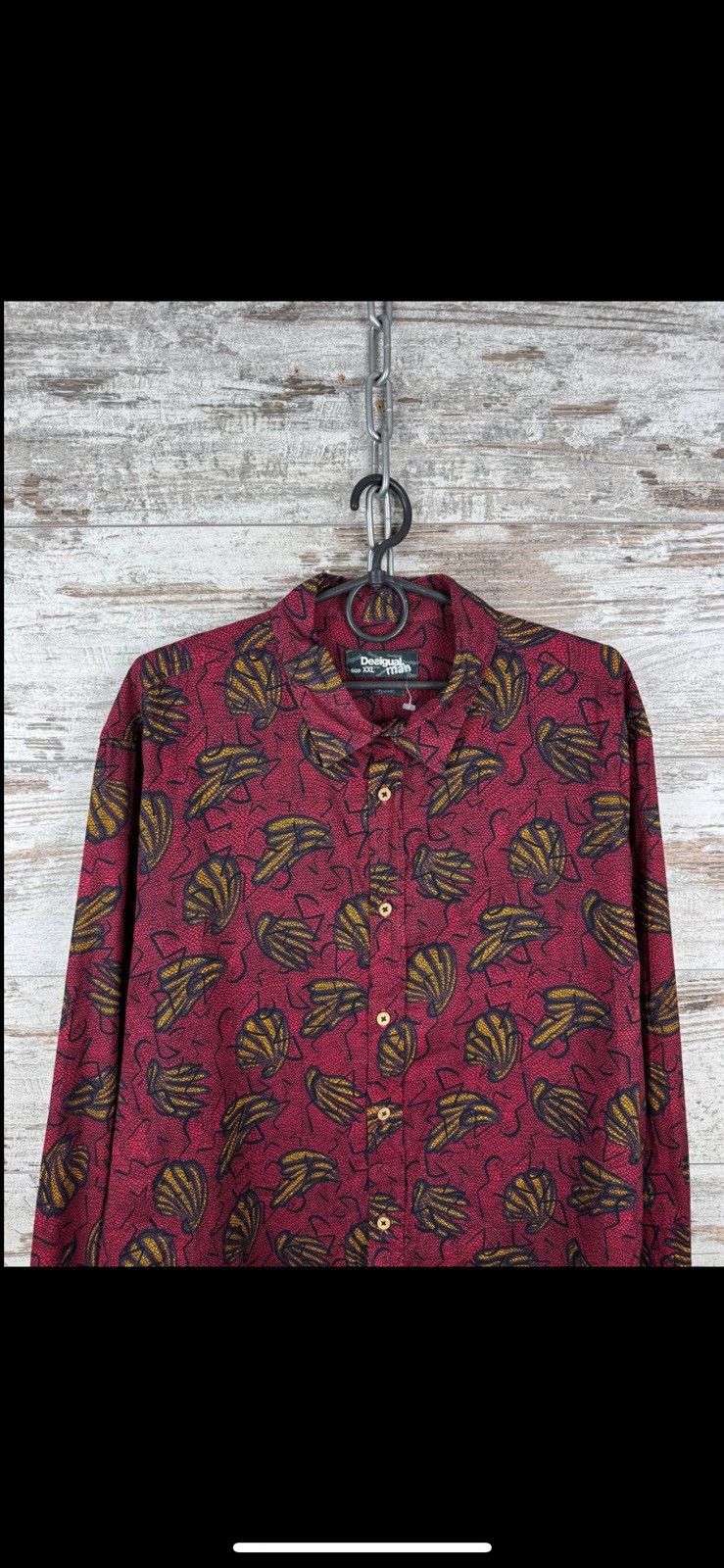 Desigual × Vintage Mens Vintage Desigual Floral Shirt Button Up Size US XXL / EU 58 / 5 - 2 Thumbnail