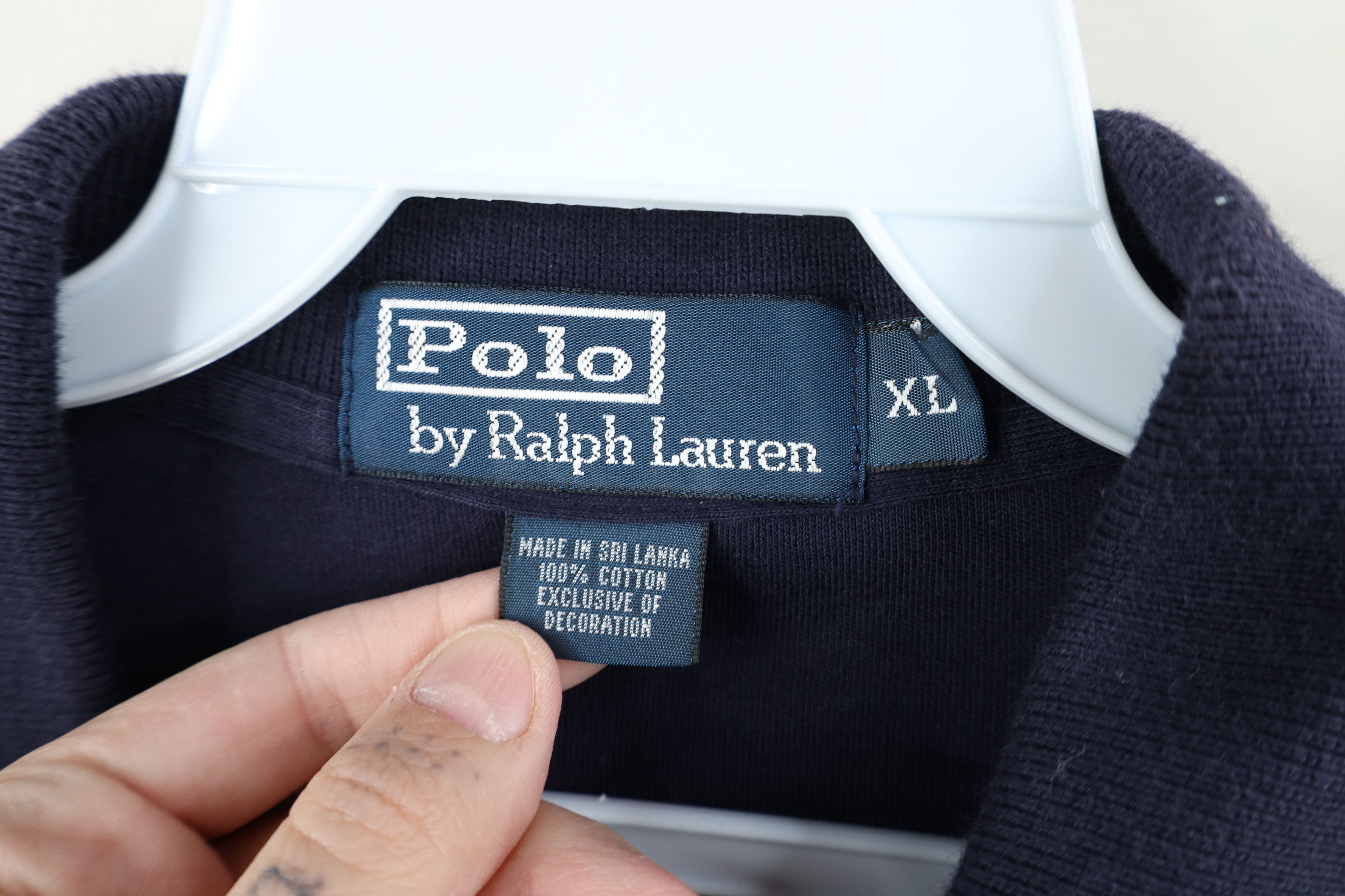 Ralph Lauren Vintage 90s Ralph Lauren Cotton Long Sleeve Rugby Polo Blue Size US XL / EU 56 / 4 - 6 Thumbnail