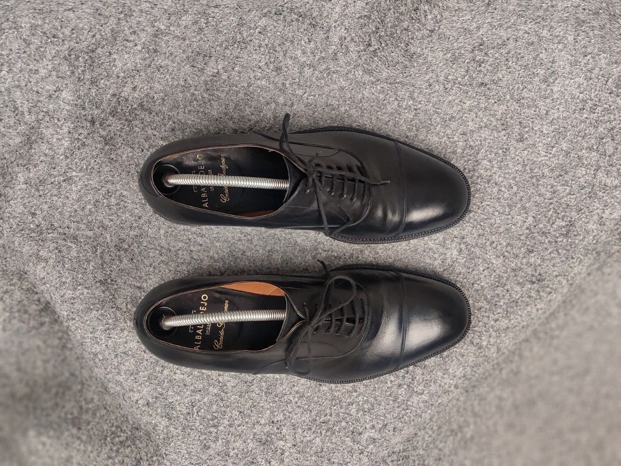 Carmina Carmina Albaladejo Black Calf Leather Cap Toe Oxford shoes Size US 10.5 / EU 43-44 - 3 Thumbnail