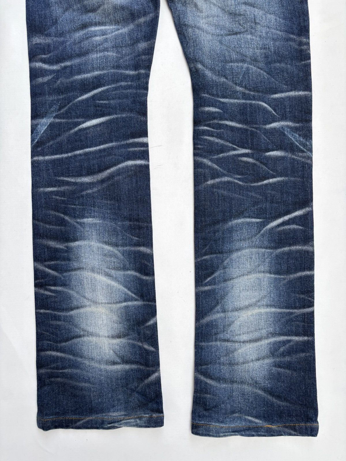 Tornado Mart TORNADO MART Whiskered Clawmark Skinny Denim Jeans Size US 33 - 6 Thumbnail