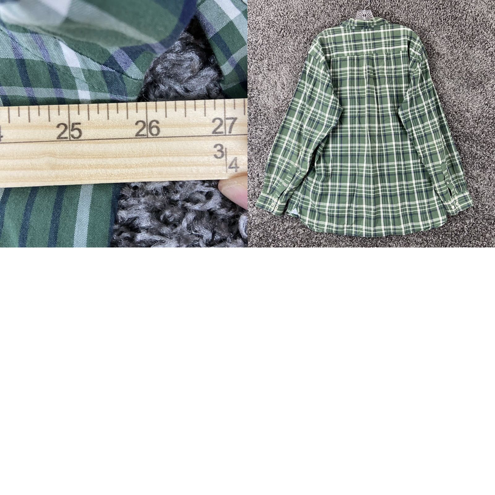 Tommy Hilfiger Tommy Hilfiger Shirt Men XL Green Plaid Button-Up Long Sleeve Mens Size US XL / EU 56 / 4 - 8 Thumbnail