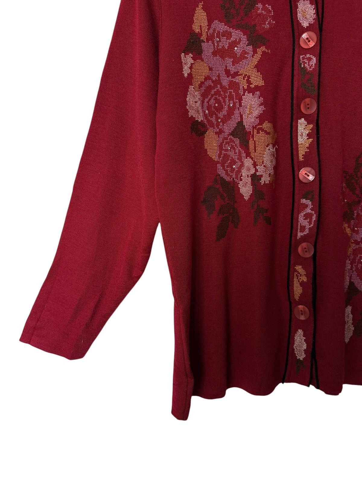 Aran Isles Knitwear Vintage Leomarina Big Logo Button Ups Knitwear Sweater Size M / US 6-8 / IT 42-44 - 3 Thumbnail