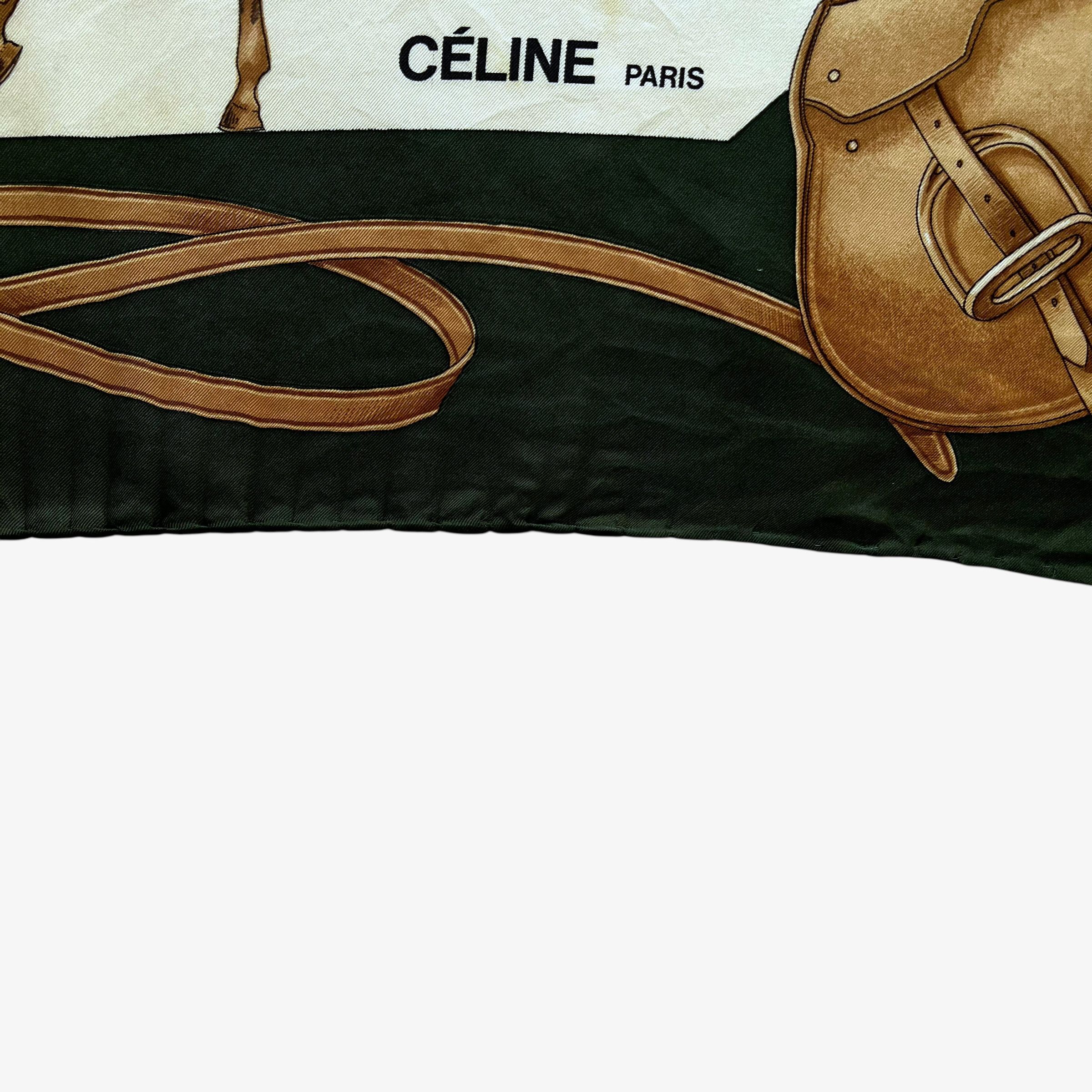 Celine Vintage 80s Celine Paris Equestrian Print Silk Scarf Size ONE SIZE - 2 Thumbnail