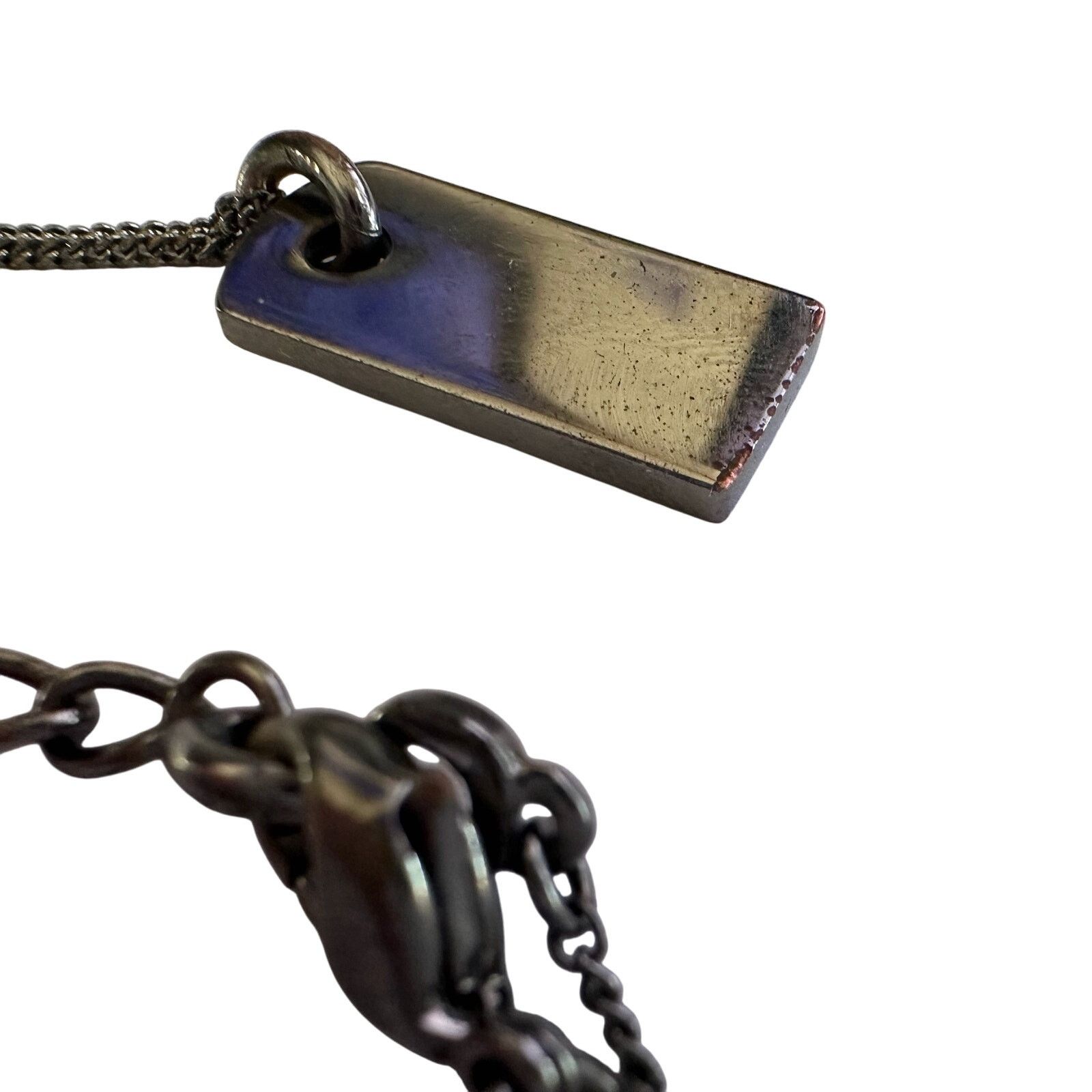 Dior Christian Dior Dog Tag Style Necklace - Gunmetal Size ONE SIZE - 11 Thumbnail
