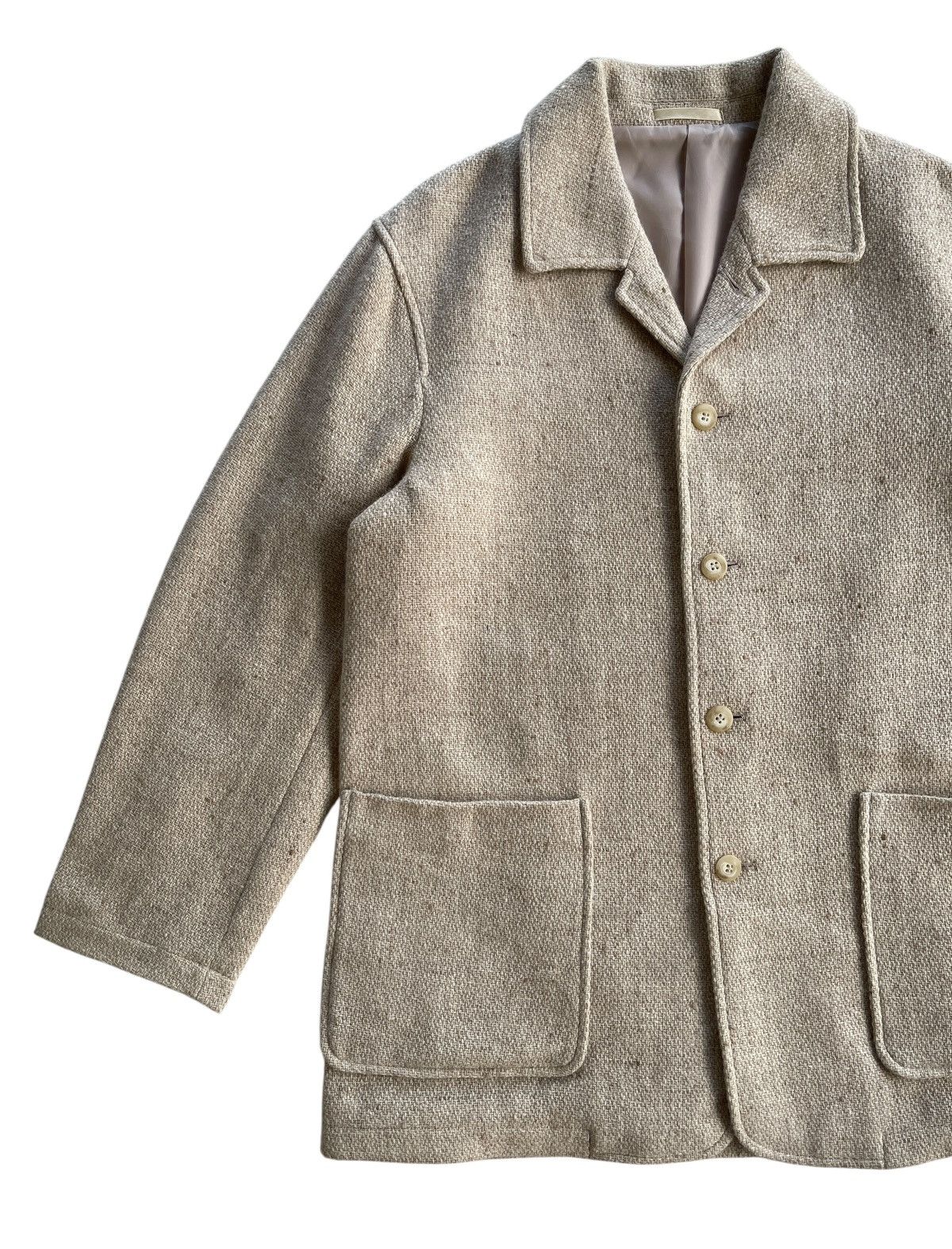 Courreges Courreges Homme Wool Tweed Coat Size US L / EU 52-54 / 3 - 6 Thumbnail