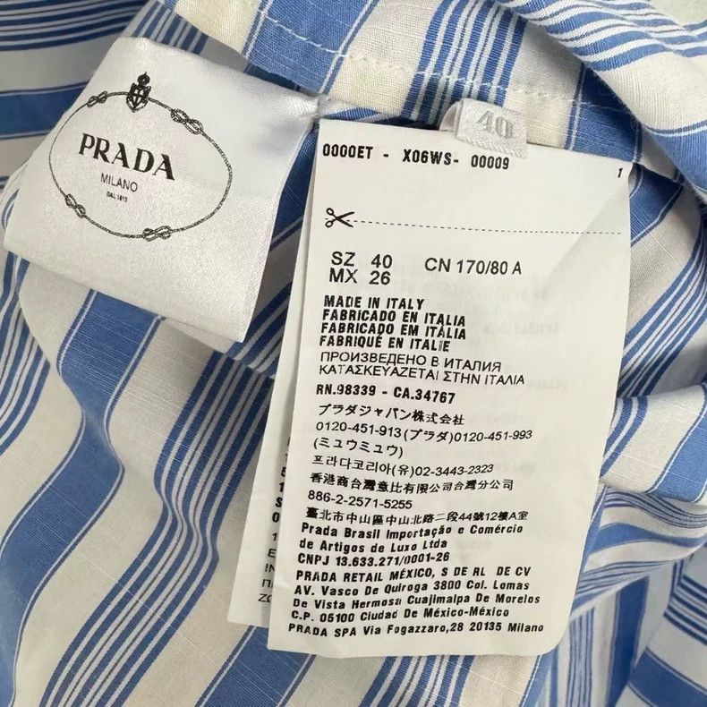 Prada Prada Letter logo lace zipper shirt 2502-Nextarrow Size US XXS / EU 40 - 4 Thumbnail