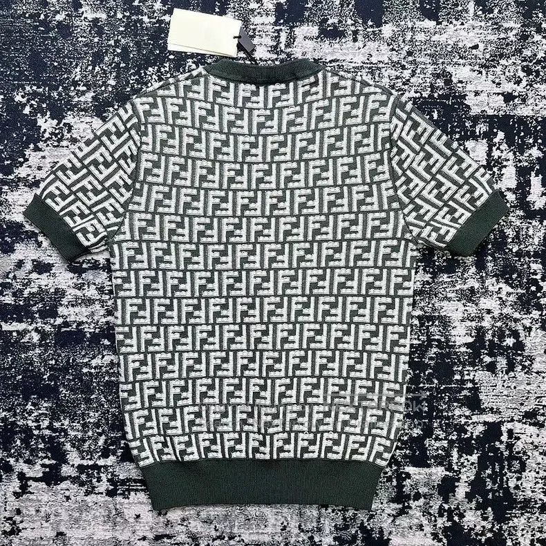 Fendi Fendi FF Monogram Full Print Short Sleeve Knit Sweater - G Size US S / EU 44-46 / 1 - 5 Thumbnail