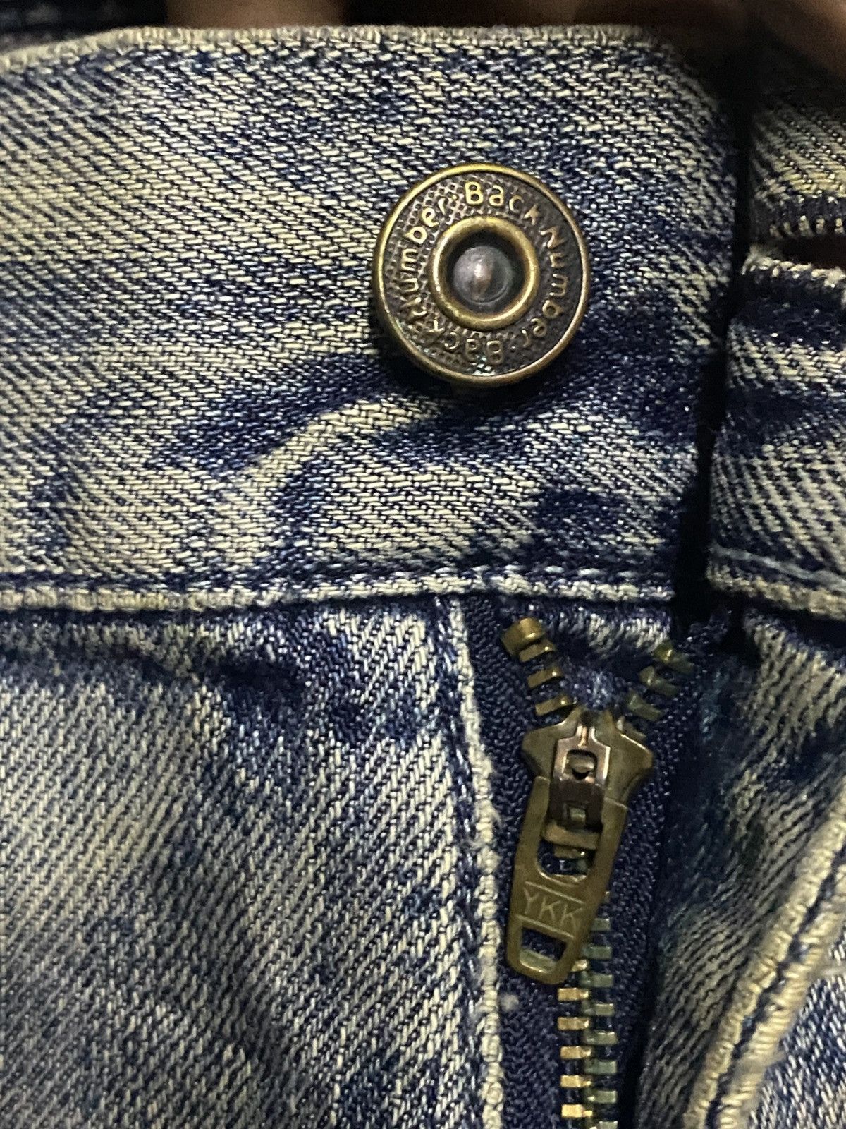 Vintage Vintage Japanese Brand Back Number Mud Wash Cropped jeans Size US 35 - 10 Thumbnail