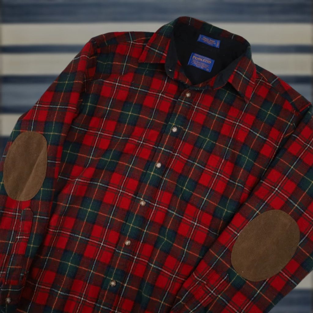 Pendleton Pendleton Mens M %100 Wool Flannel Boyd Tartan Trail Shirt Red Size US M / EU 48-50 / 2 - 1 Thumbnail