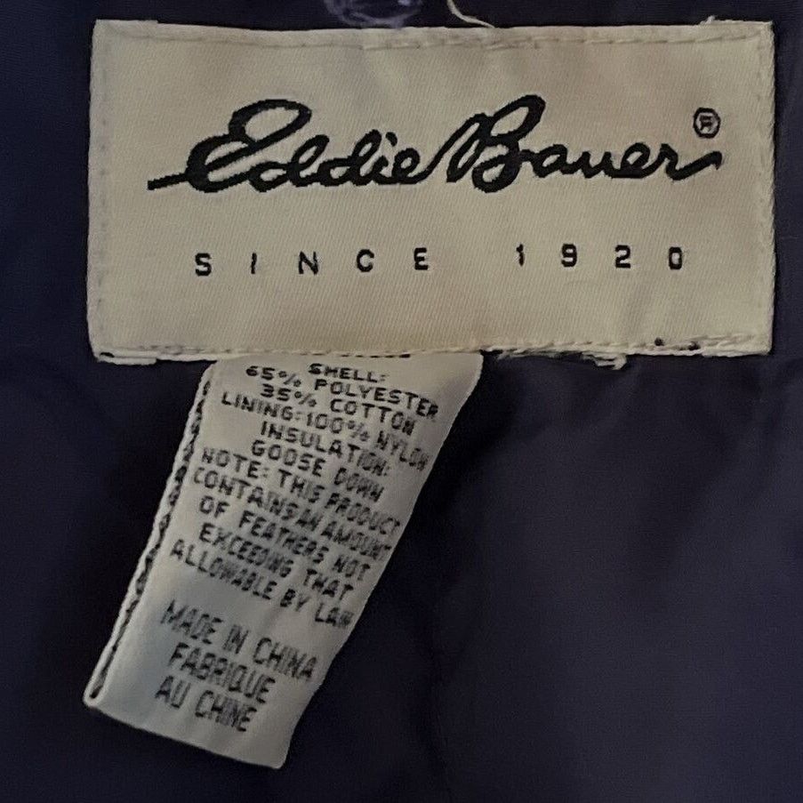 Eddie Bauer Eddie Bauer Vintage Women’s Large Purple LS Goose Down Coat Size L / US 10 / IT 46 - 3 Thumbnail