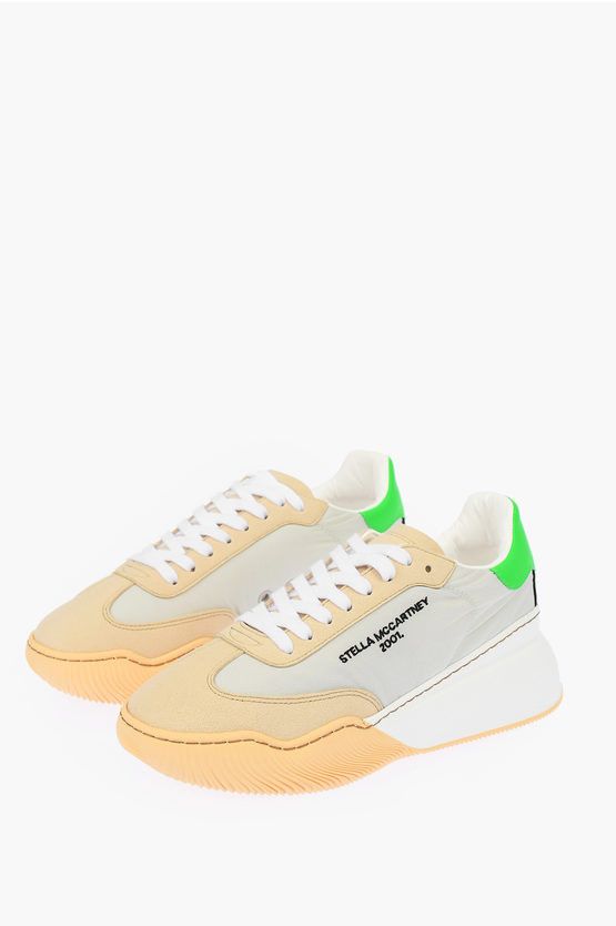 image of Stella Mccartney Nylon Sneakers With Suede Faux Leather Details, Women's (Size 7)