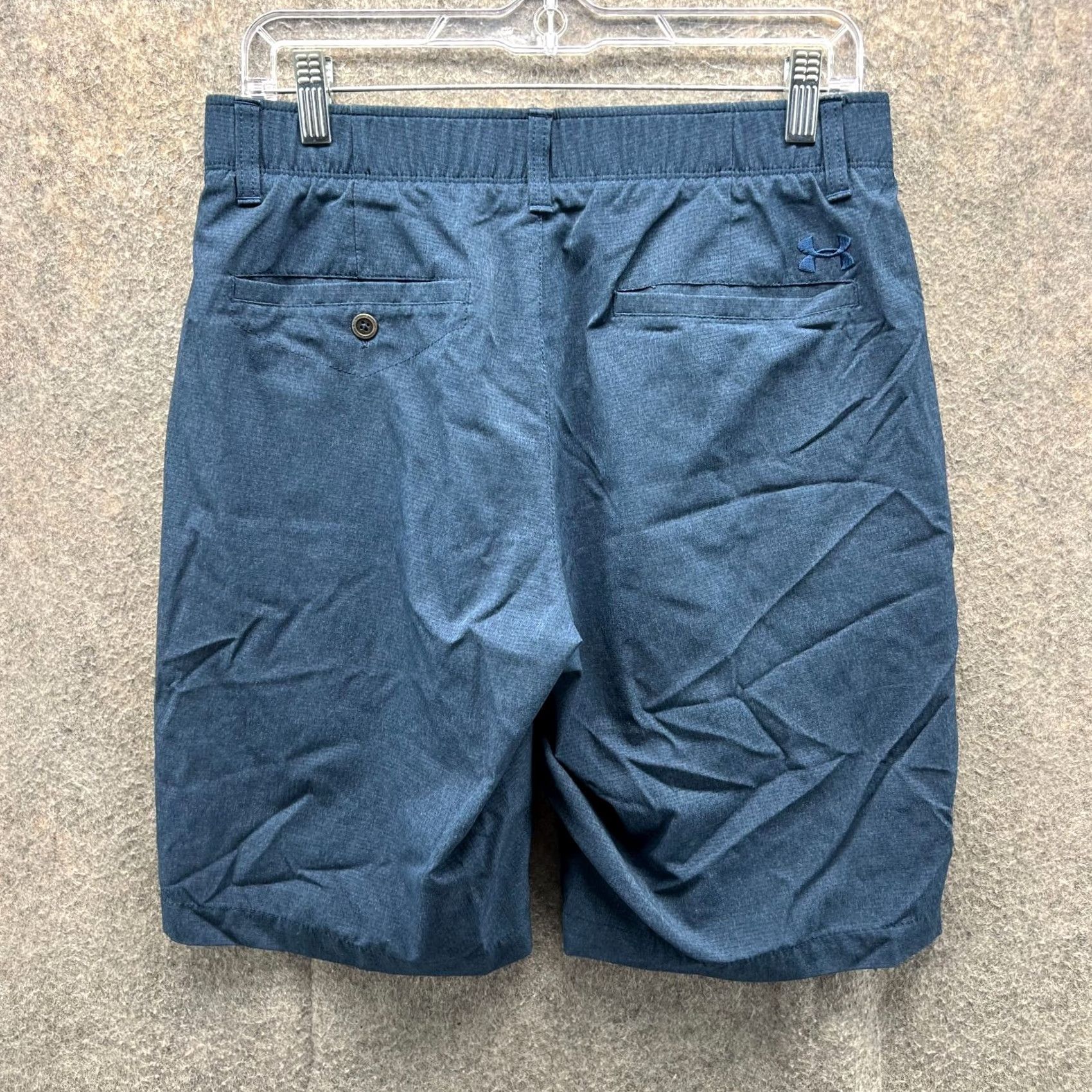 Under Armour Under Armour Shorts Mens 32 Blue Stretch Golf HeatGear UA Logo Lightweight Chino Casual Mens Size US 32 / EU 48 - 2 Thumbnail