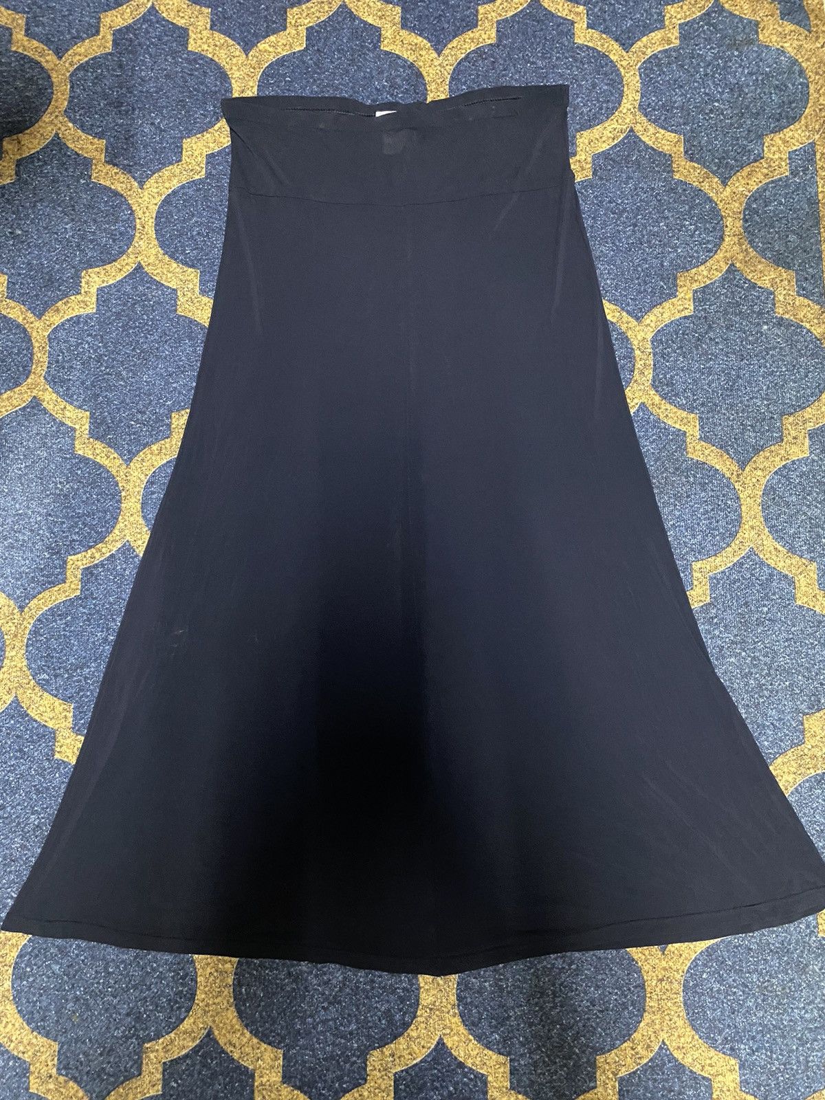 Designer Aguis Paris Midi Skirt Black Made in France Size 34" / US 12 / IT 48 - 1 Thumbnail