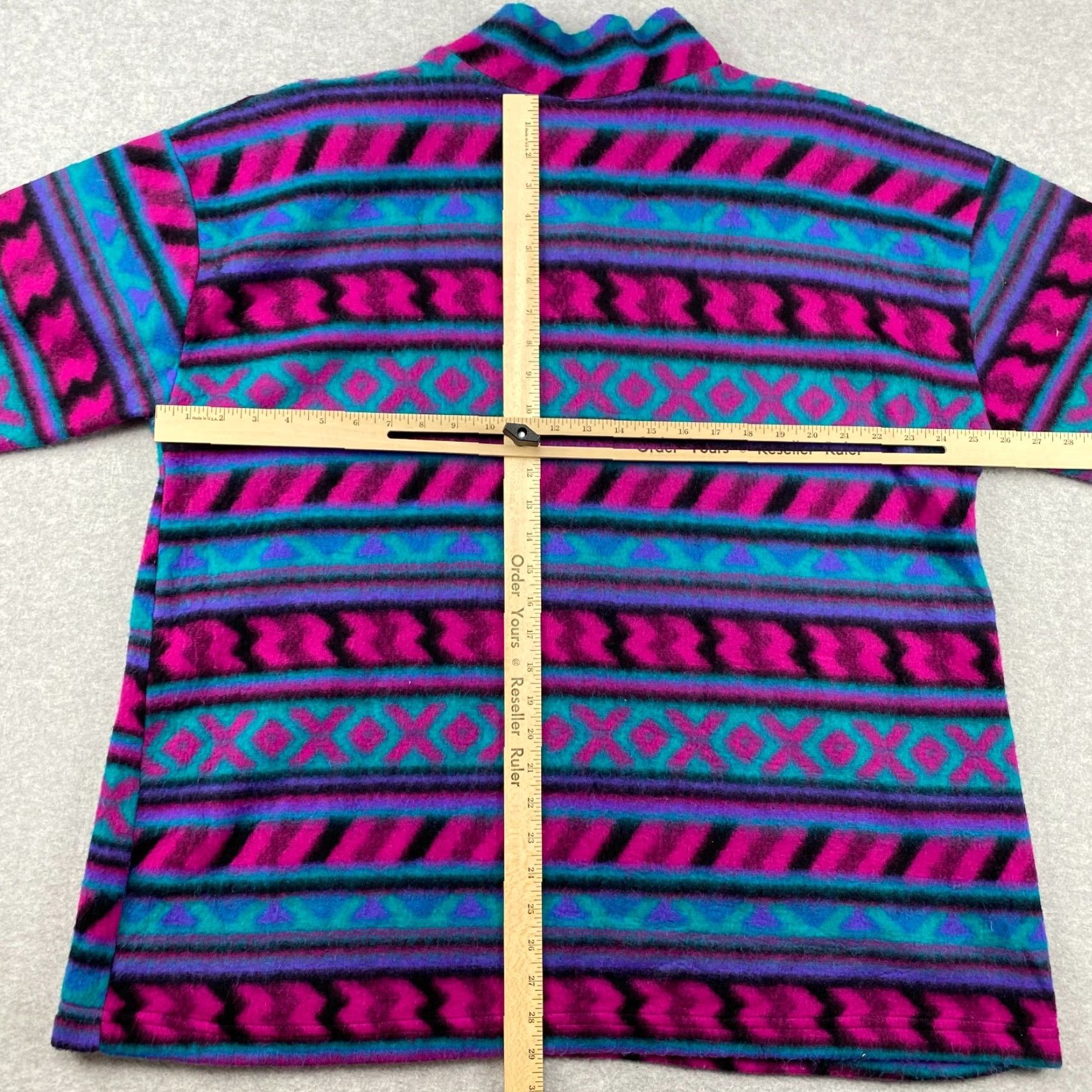 Vintage VINTAGE CR & Me Sweater Women 2XL Aztec Geometric 1/4 Zip Shoulder Pads USA Made Size XXL / US 16-18 / IT 52-54 - 6 Thumbnail