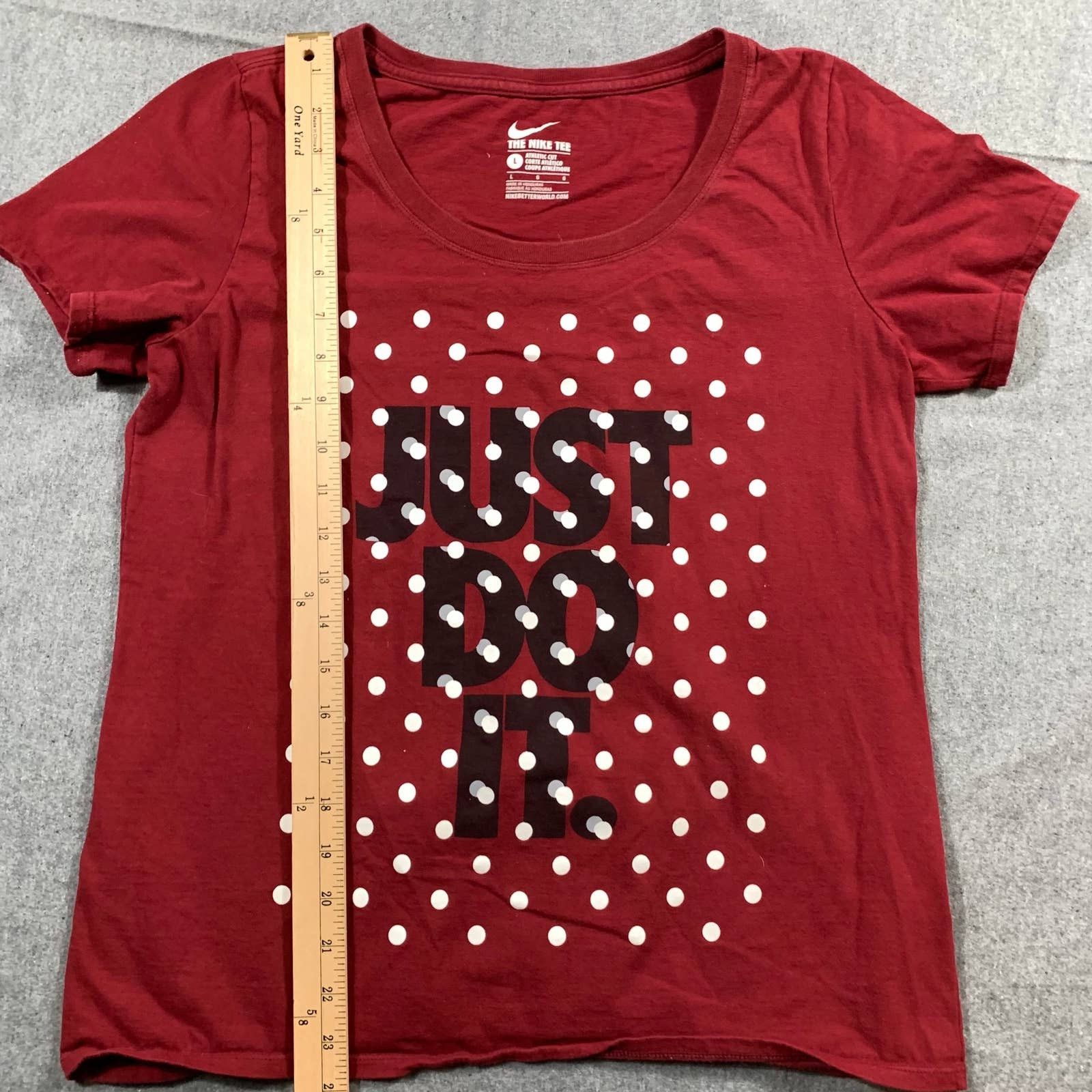 Nike Nike Shirt Women Large Red Outdoor Athletic Casual Size L / US 10 / IT 46 - 6 Thumbnail
