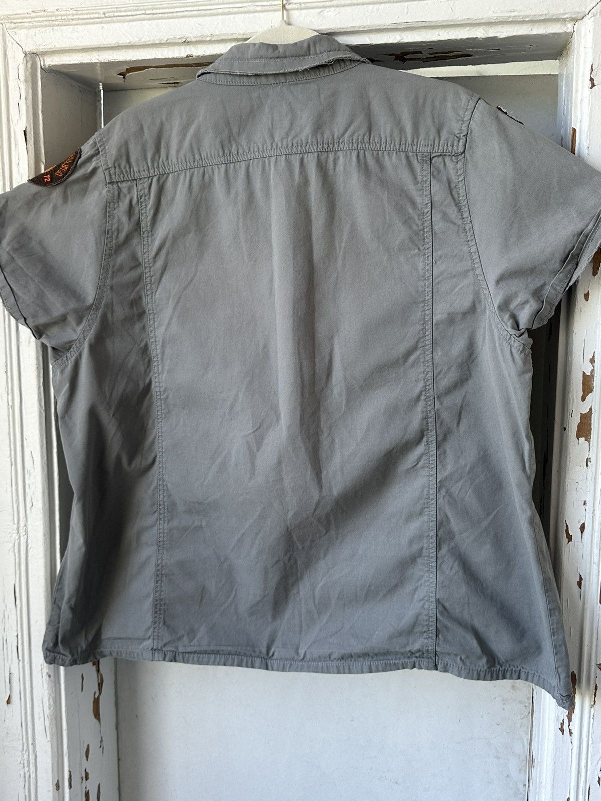 If Six Was Nine Vintage Distressed Oversized Khaki Shirt Size L / US 10 / IT 46 - 11 Thumbnail
